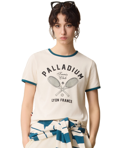 1911390-262 | WOMEN'S TENNIS CLUB LOGO LOOSE FIT T-SHIRT | MARSHMALLOW