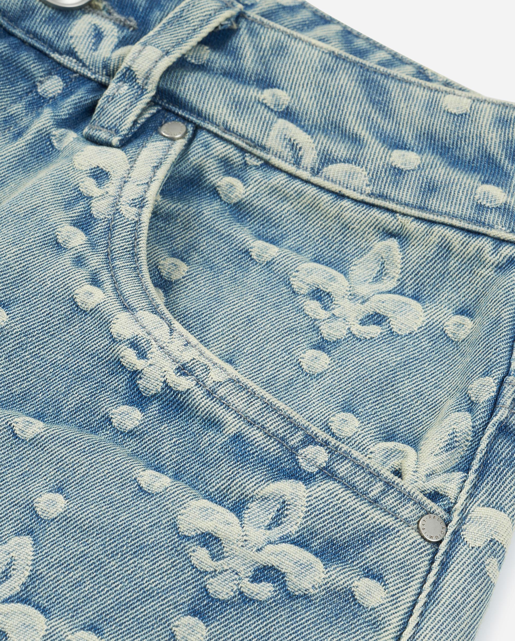 1911394-807 | WOMEN'S ALL-OVER IRIS LOGO DENIM SHORTS | DENIM IRIS