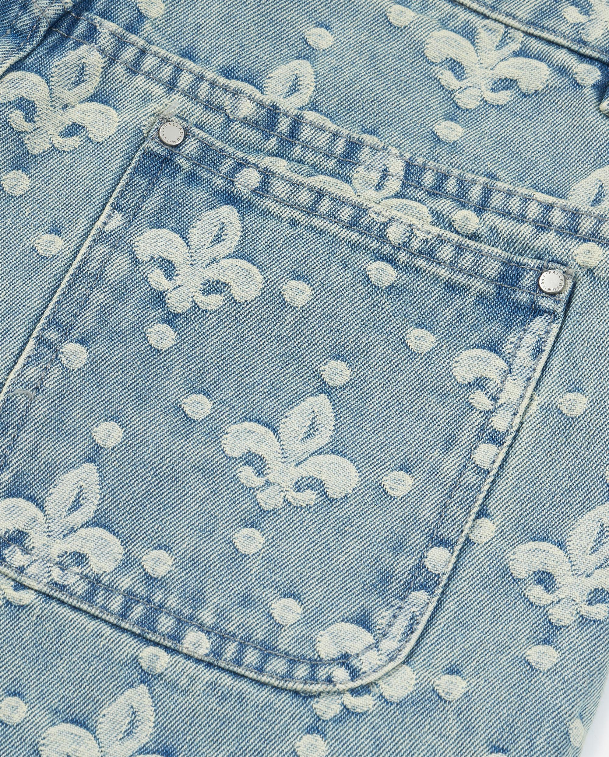 1911394-807 | WOMEN'S ALL-OVER IRIS LOGO DENIM SHORTS | DENIM IRIS