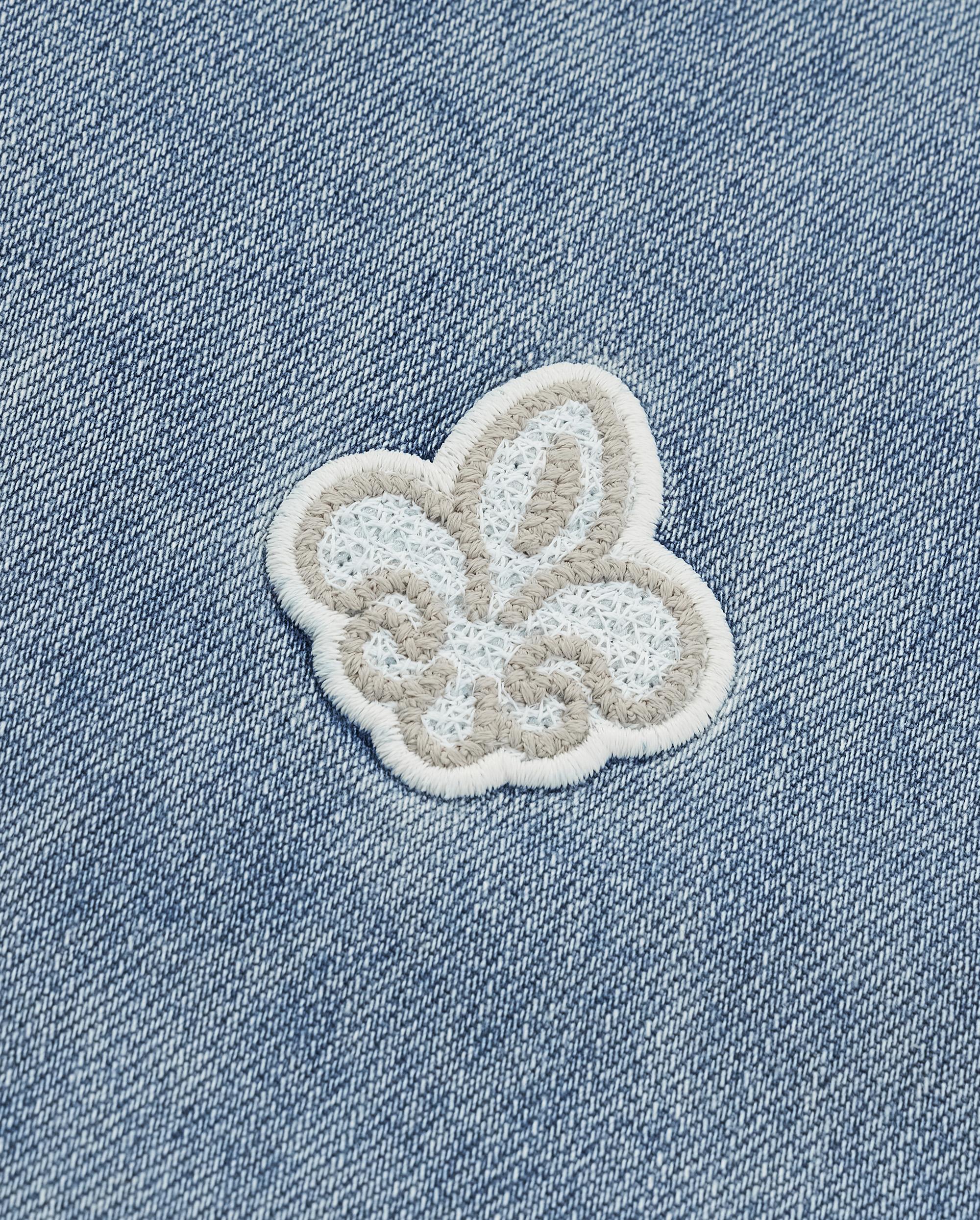 1911395-424 | WOMEN'S EMBROIDERED IRIS LOGO DENIM SHIRT | BLUE SHADOW