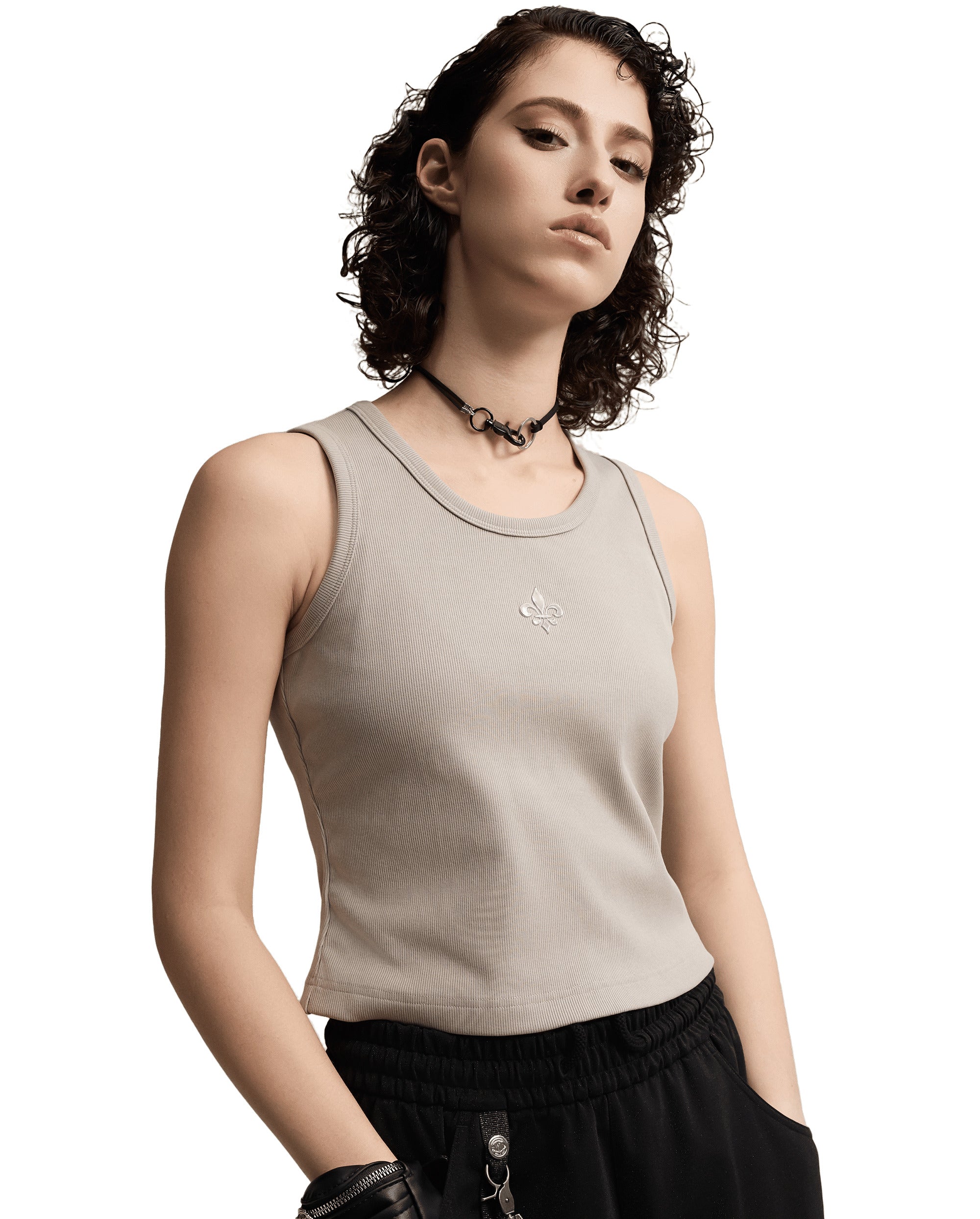 1911398-031 | WOMEN'S IRIS LOGO TANK TOP | FLINT GRAY