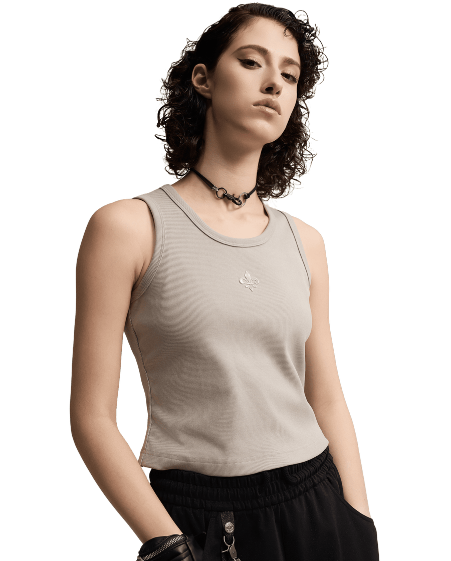 1911398-031 | WOMEN'S IRIS LOGO TANK TOP | FLINT GRAY