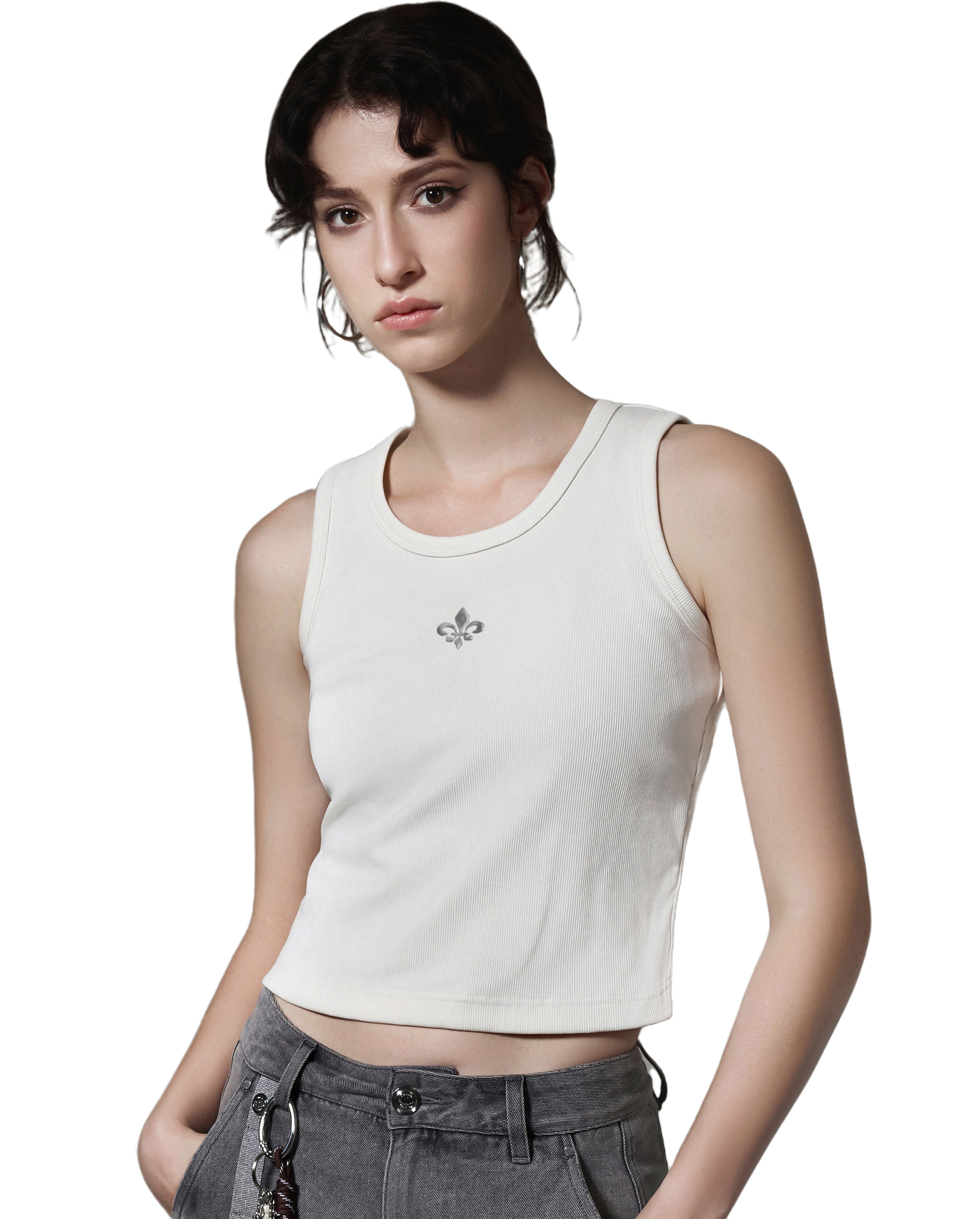 1911398-262 | WOMEN'S IRIS LOGO TANK TOP | MARSHMALLOW
