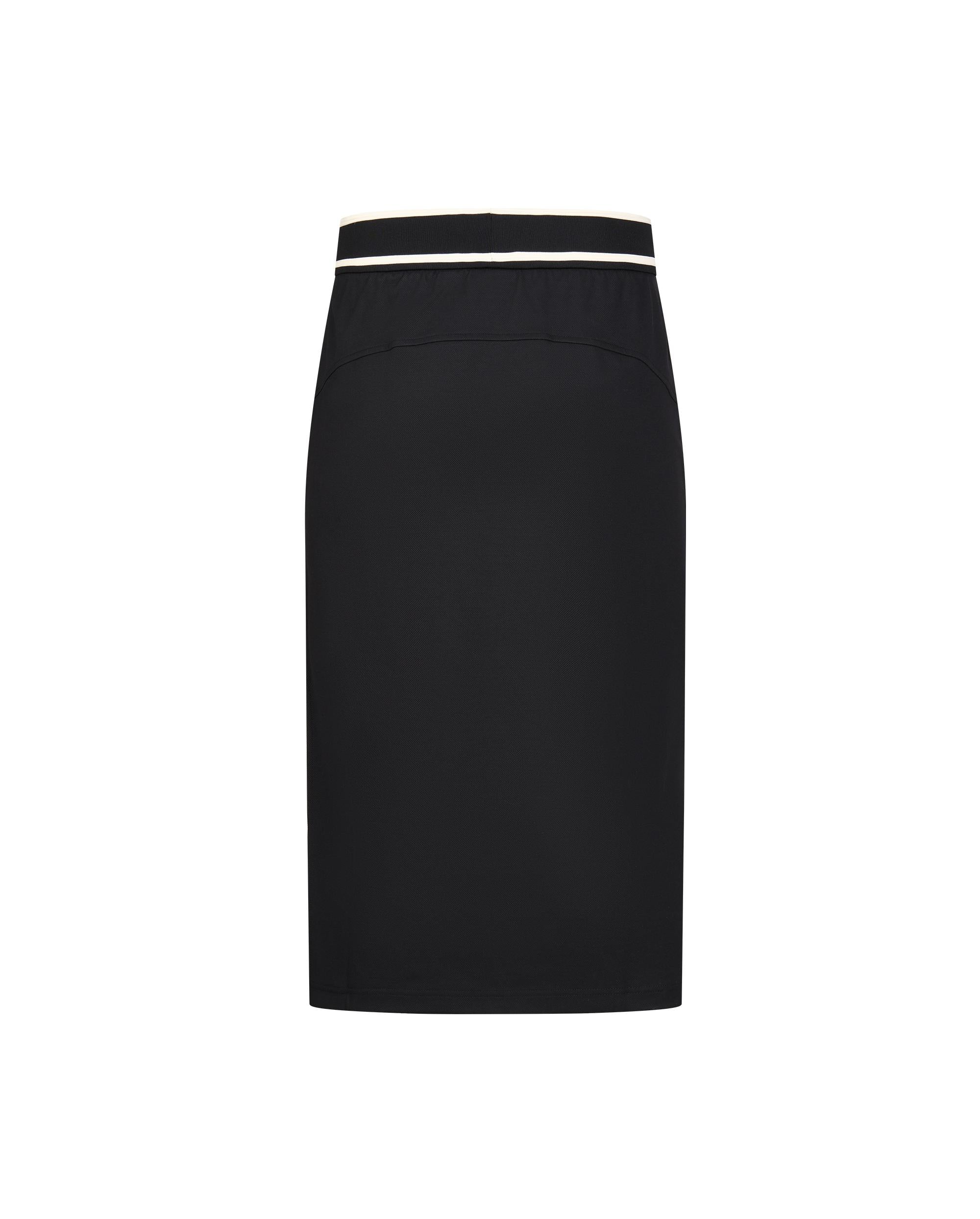 1911402-032 | WOMEN'S IRIS LOGO SIDE STRIPED MIDI SKIRT | TAP SHOE