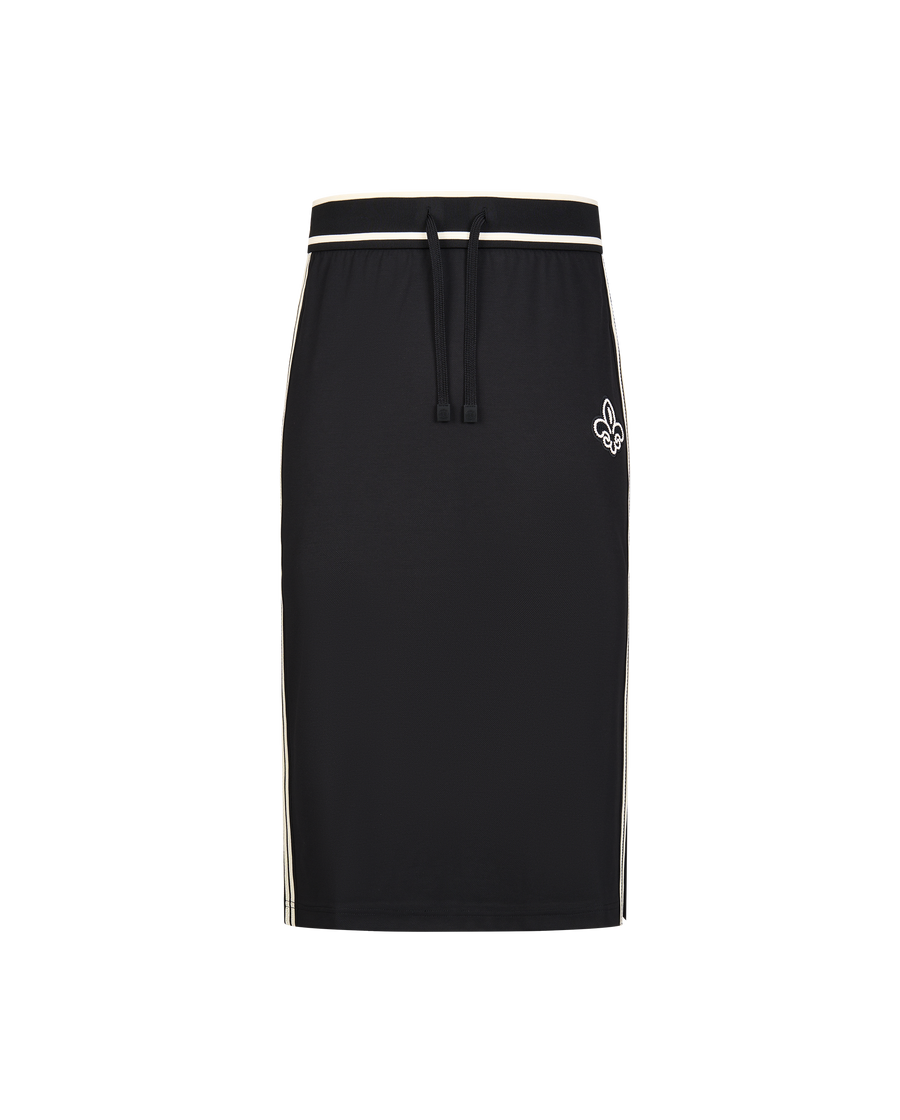 1911402-032 | WOMEN'S IRIS LOGO SIDE STRIPED MIDI SKIRT | TAP SHOE