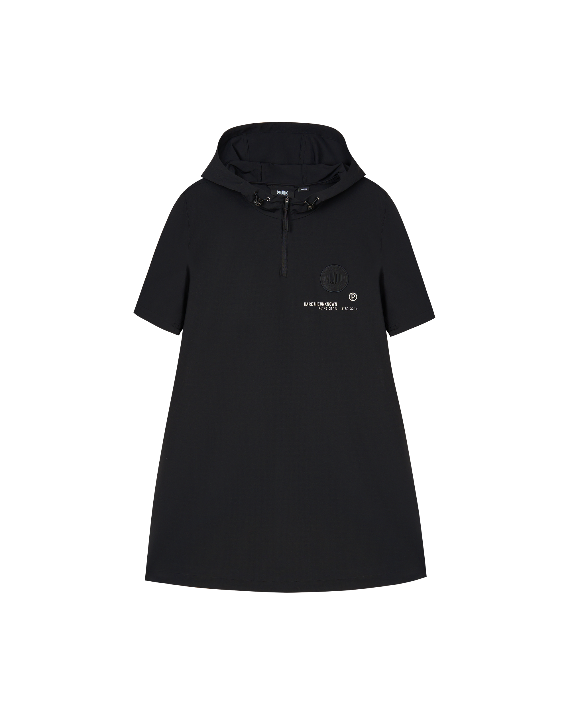 1911403-032 | WOMEN'S LOGO HALF-ZIP LOOSE FIT HOODED DRESS | TAP SHOE