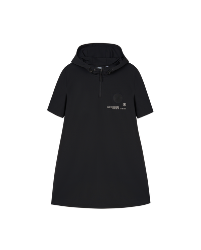 1911403-032 | WOMEN'S LOGO HALF-ZIP LOOSE FIT HOODED DRESS | TAP SHOE