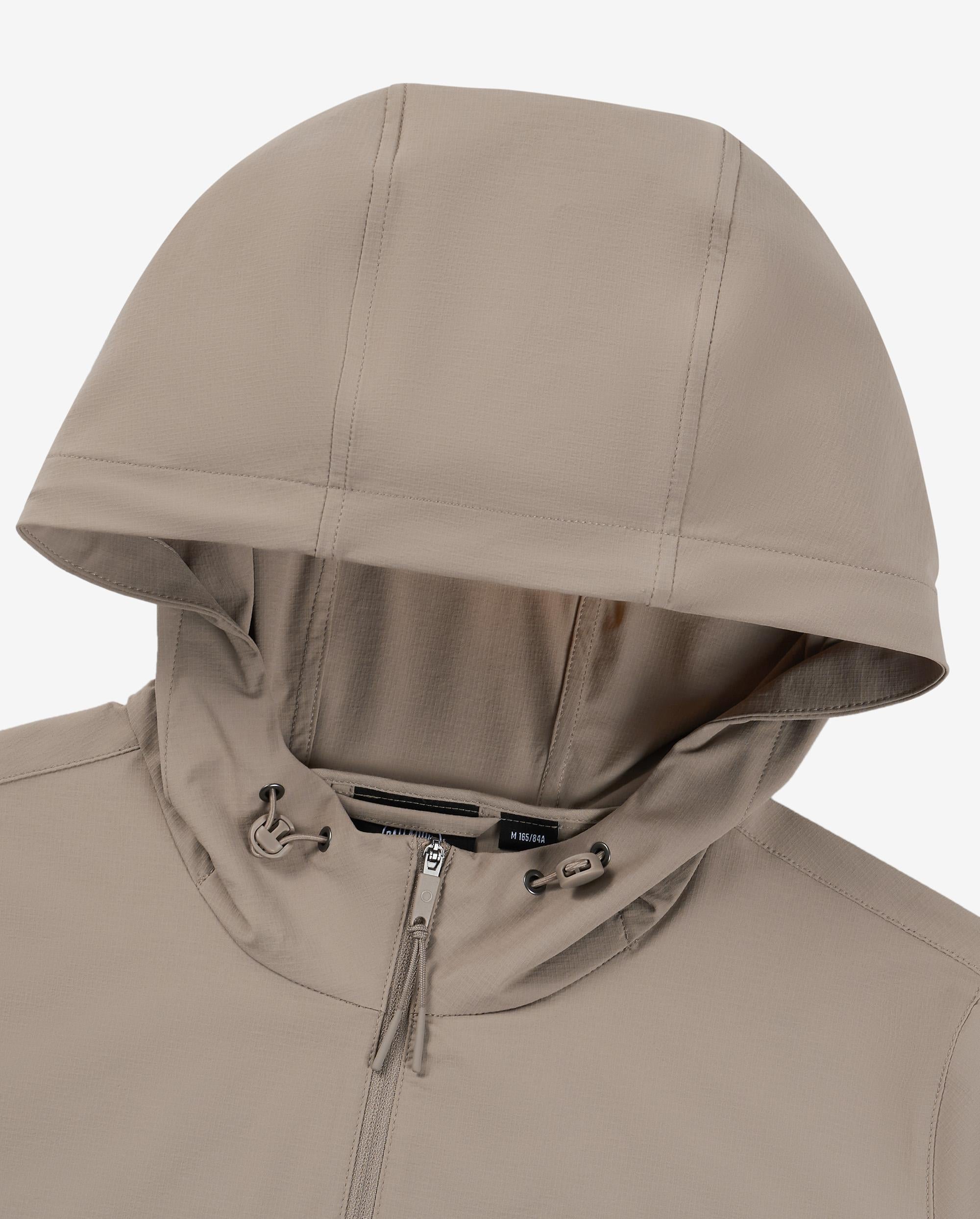 1911403-050 | WOMEN'S LOGO HALF-ZIP LOOSE FIT HOODED DRESS | MOON ROCK