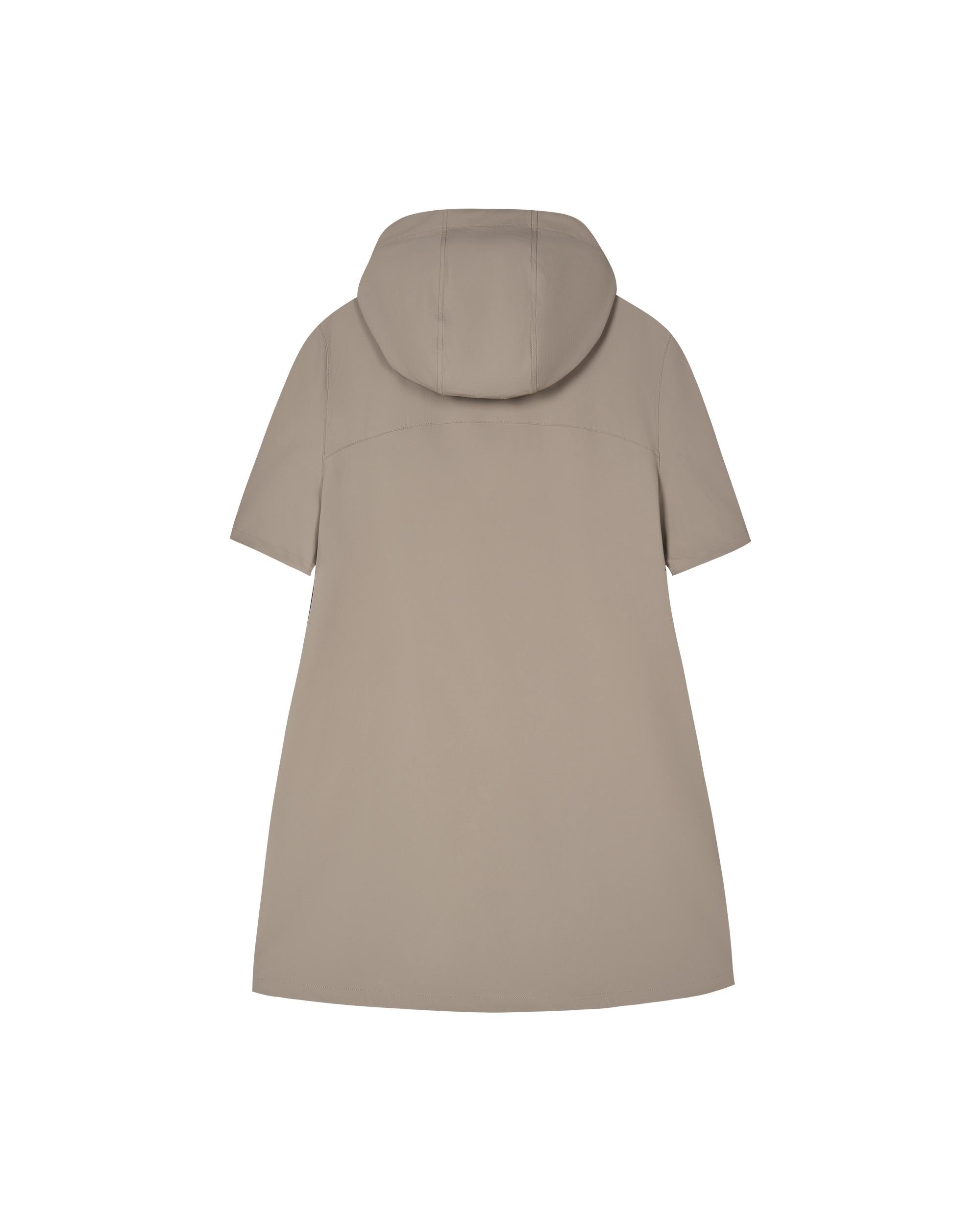 1911403-050 | WOMEN'S LOGO HALF-ZIP LOOSE FIT HOODED DRESS | MOON ROCK