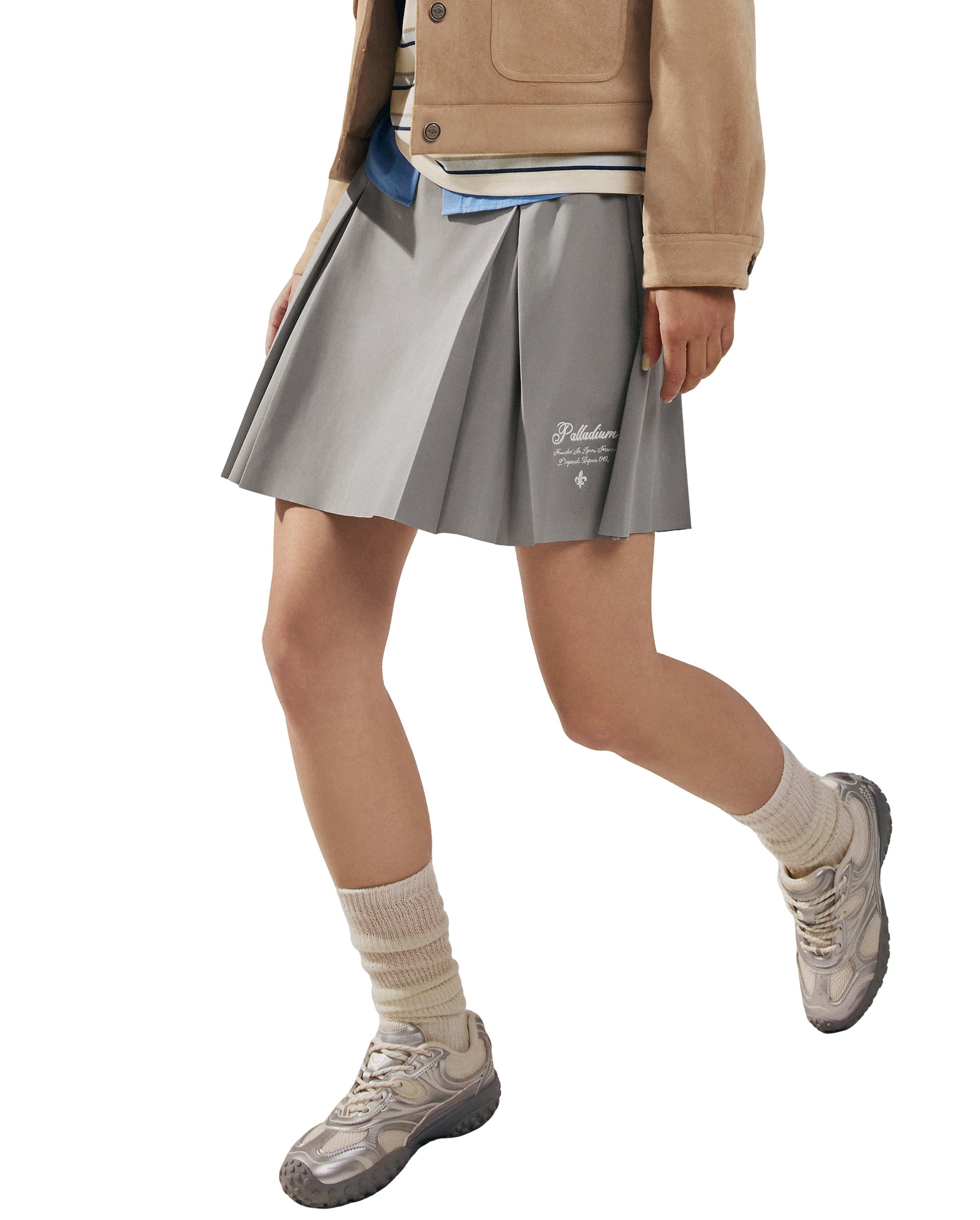 1911411-078 | WOMEN'S PALLADIUM LOGO A-LINE MINI SKIRT | WILD DOVE