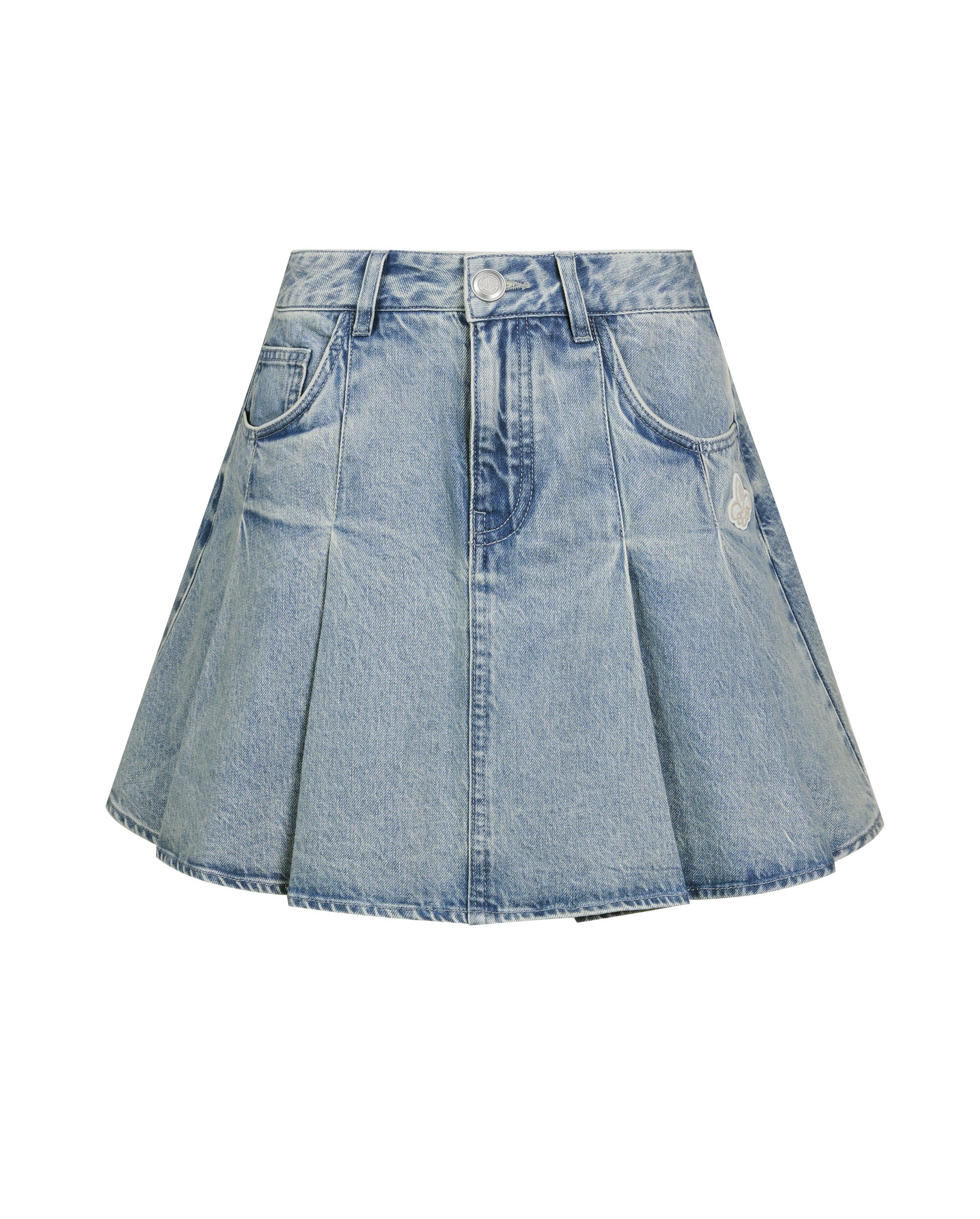 1911420-424 | WOMEN'S IRIS LOGO DENIM SHORT SHIRT | BLUE SHADOW