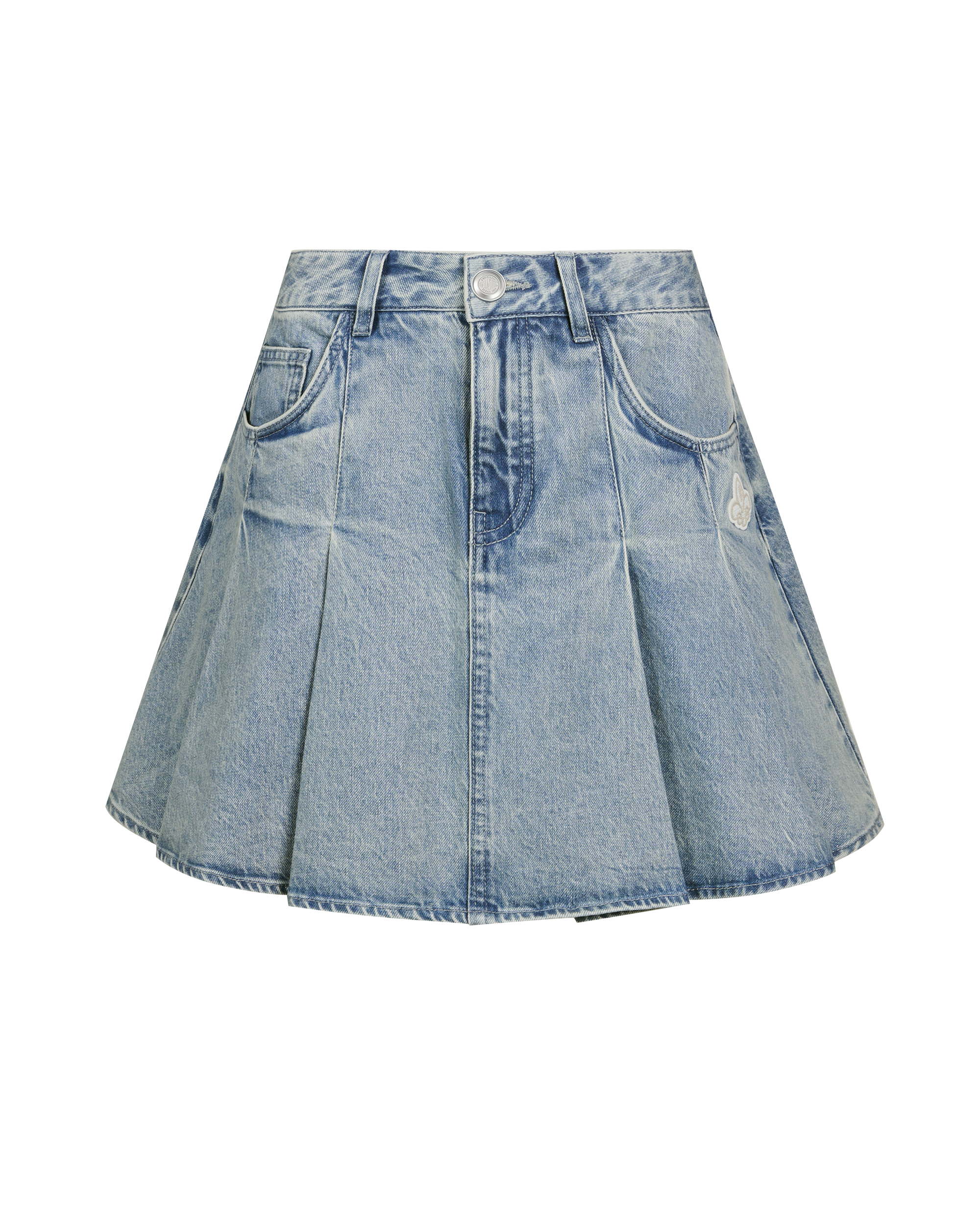 1911420-424 | WOMEN'S IRIS LOGO DENIM SHORT SHIRT | BLUE SHADOW