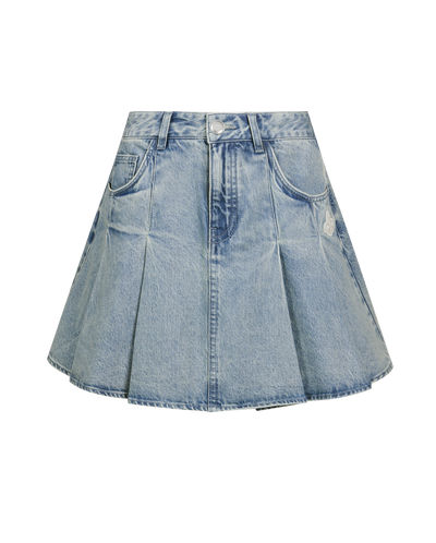 1911420-424 | WOMEN'S IRIS LOGO DENIM SHORT SHIRT | BLUE SHADOW