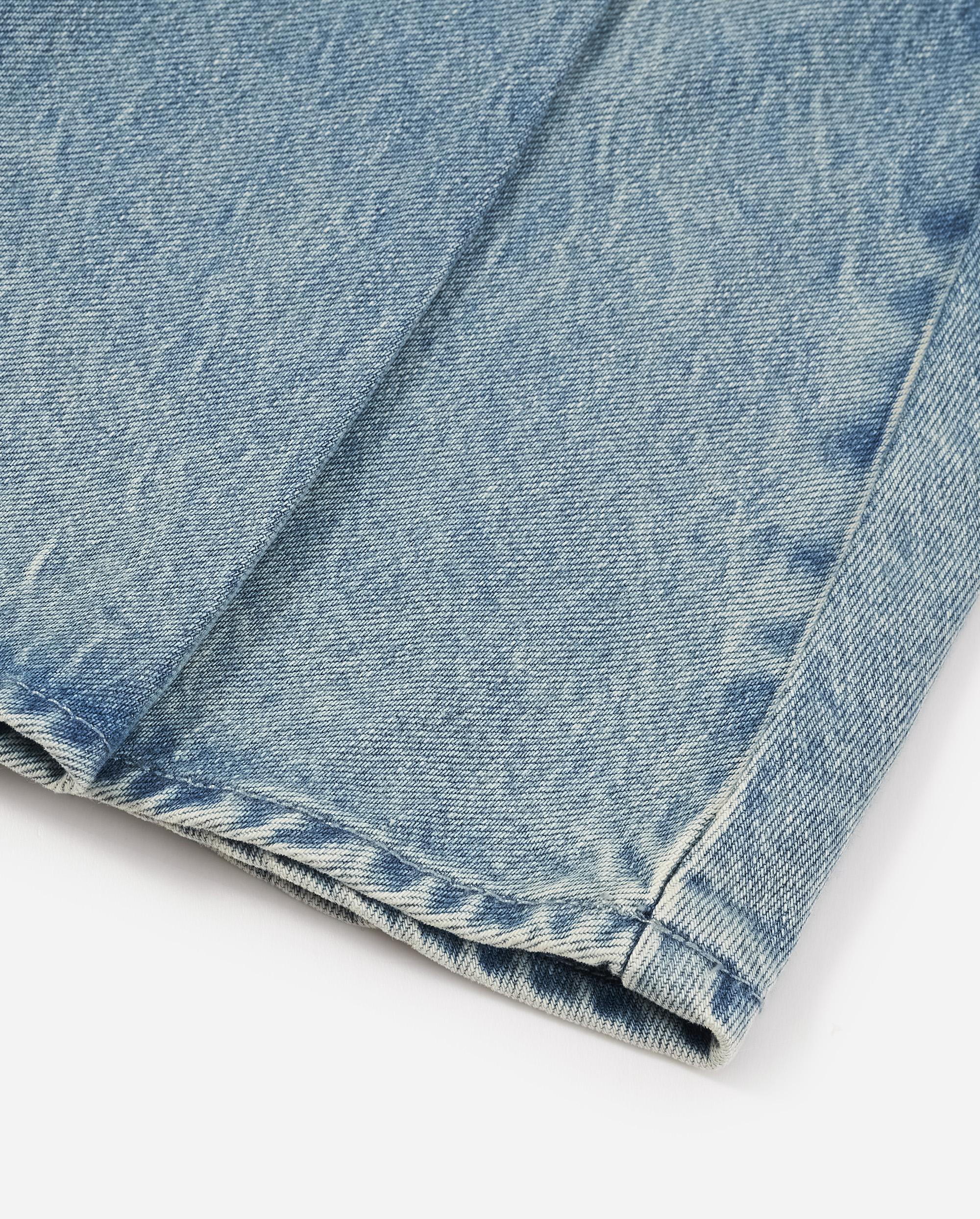 1911420-424 | WOMEN'S IRIS LOGO DENIM SHORT SHIRT | BLUE SHADOW