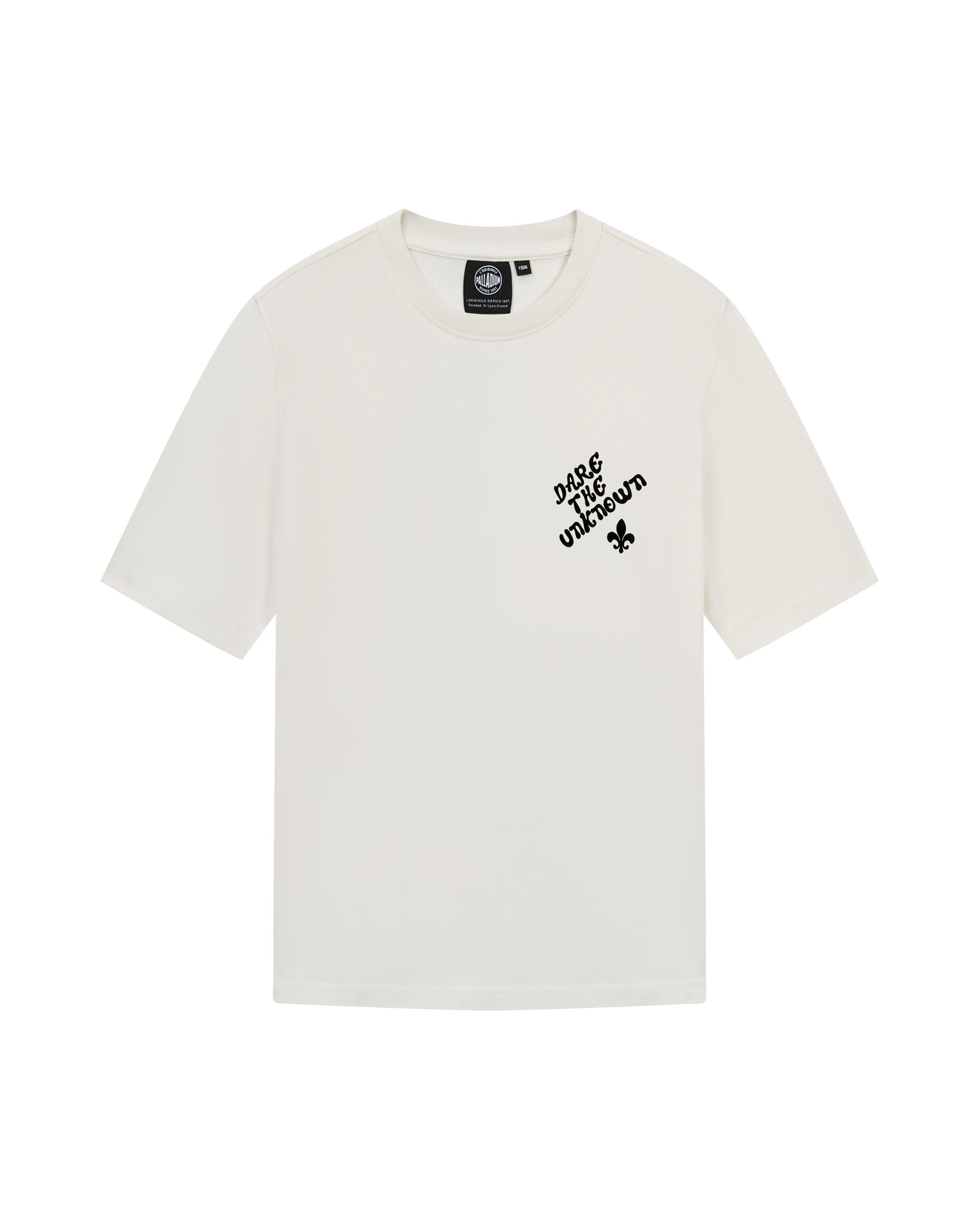 1911422-262 | WOMEN'S DARE THE UNKNOWN IRIS LOGO COTTON T-SHIRT | MARSHMALLOW