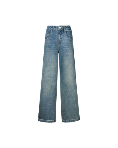 1911427-452 | WOMEN'S WIDED-LEG LIGHT WASH JEANS | MATT GREY BLUE