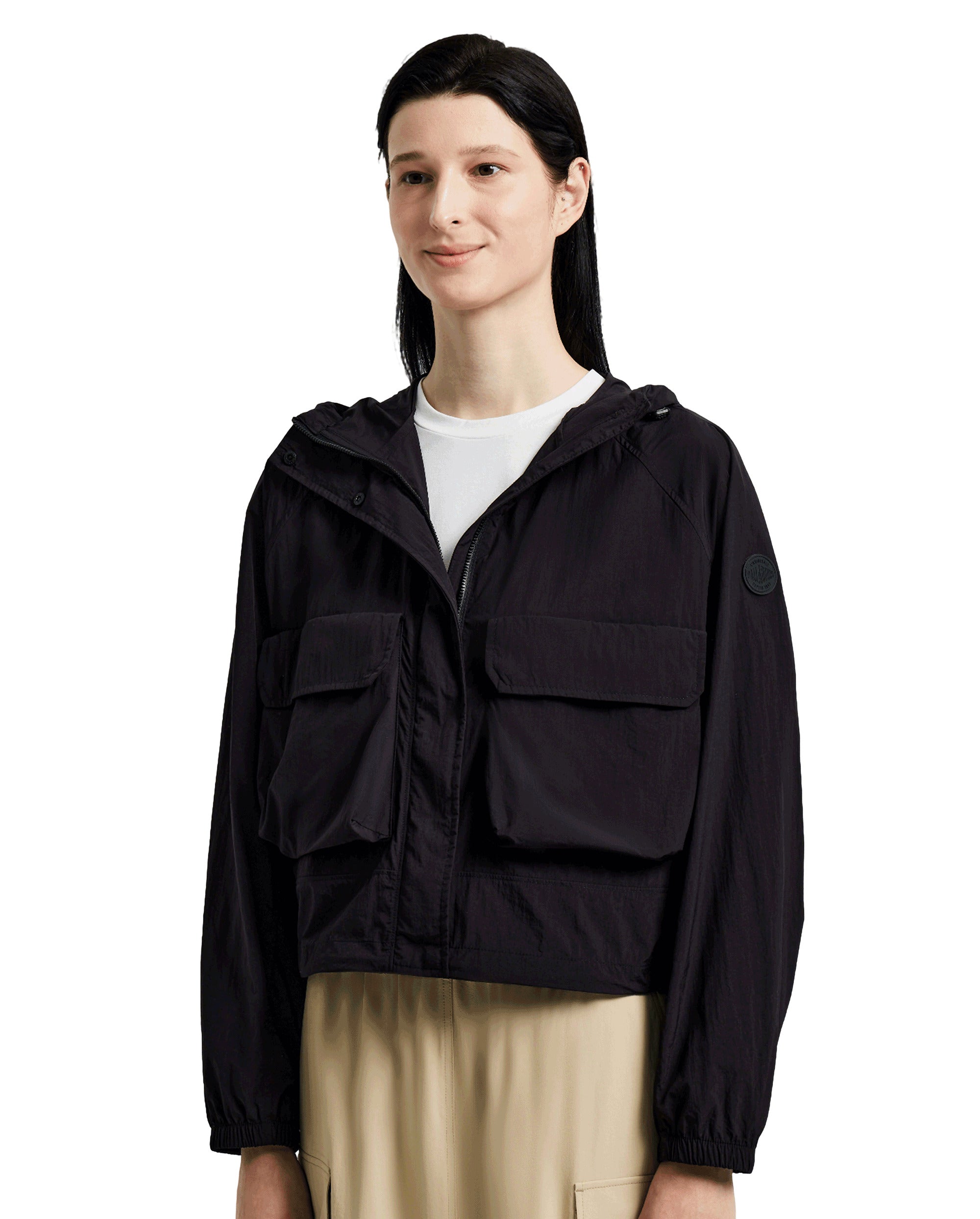 1911536-008 | WOMEN'S CARGO HOODED JACKET | BLACK