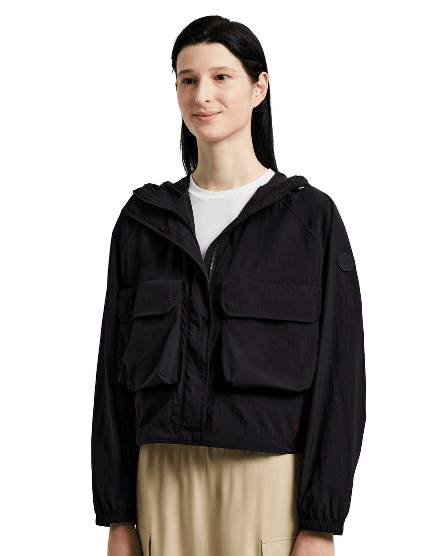 1911536-008 | WOMEN'S CARGO HOODED JACKET | BLACK