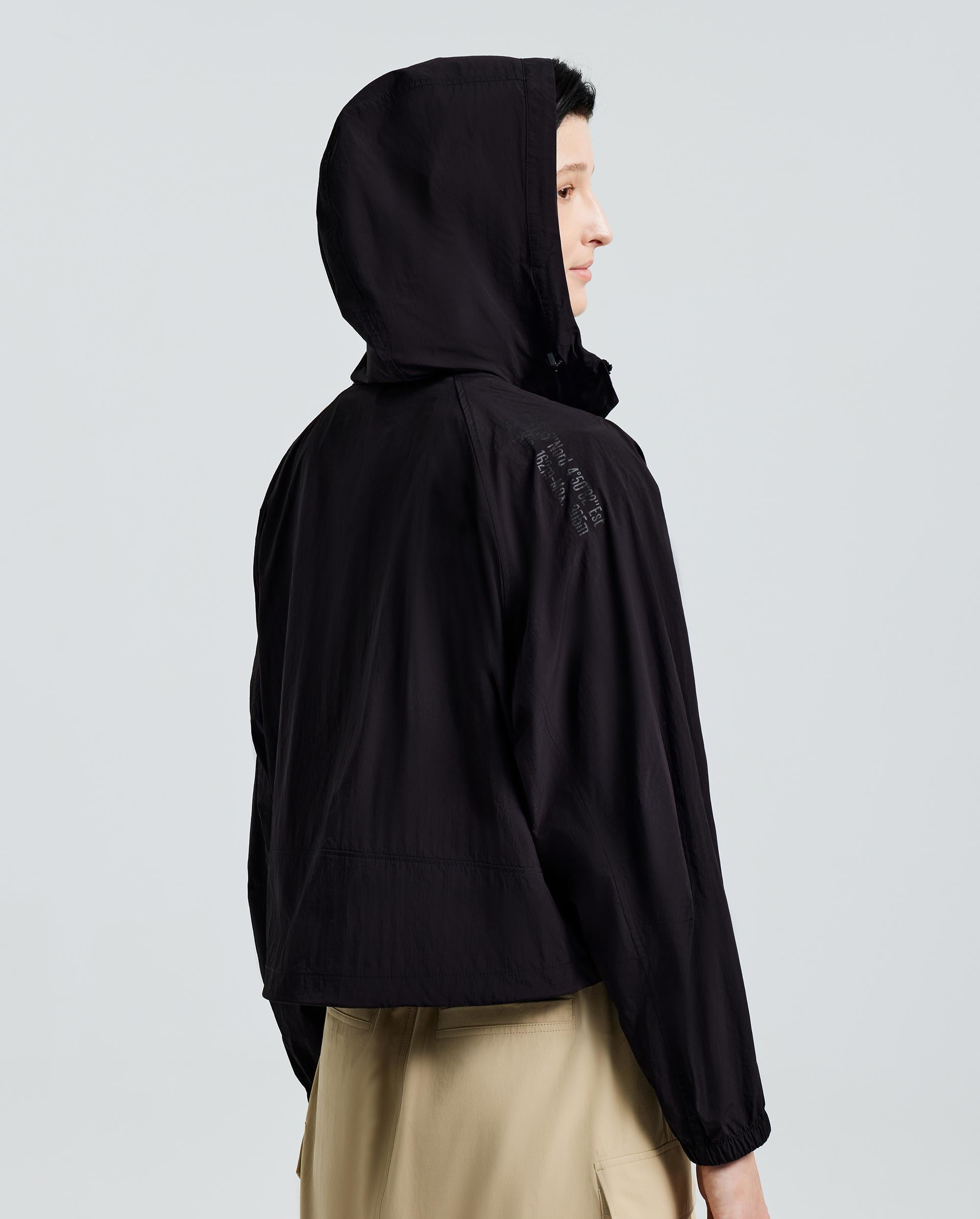 1911536-008 | WOMEN'S CARGO HOODED JACKET | BLACK