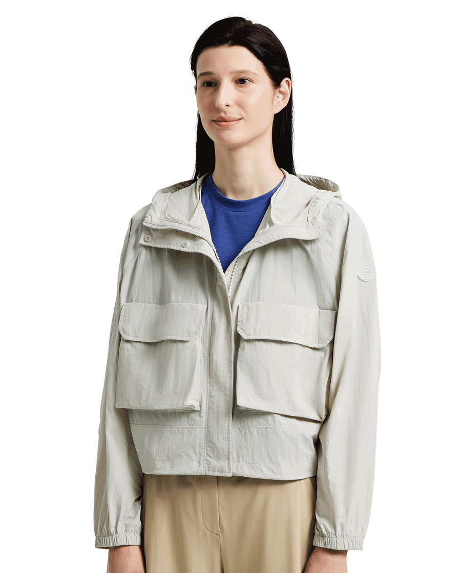 1911536-090 | WOMEN'S CARGO HOODED JACKET | GLACIER GREY