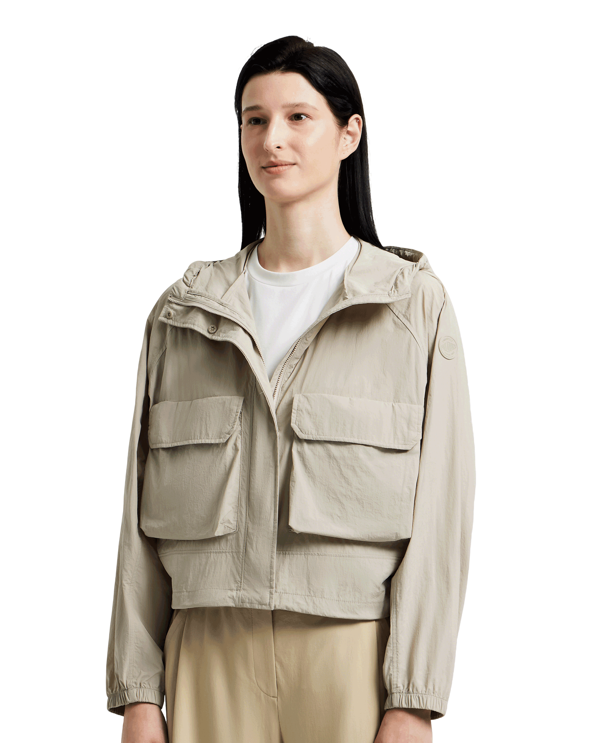 1911536-264 | WOMEN'S CARGO HOODED JACKET | CHALK