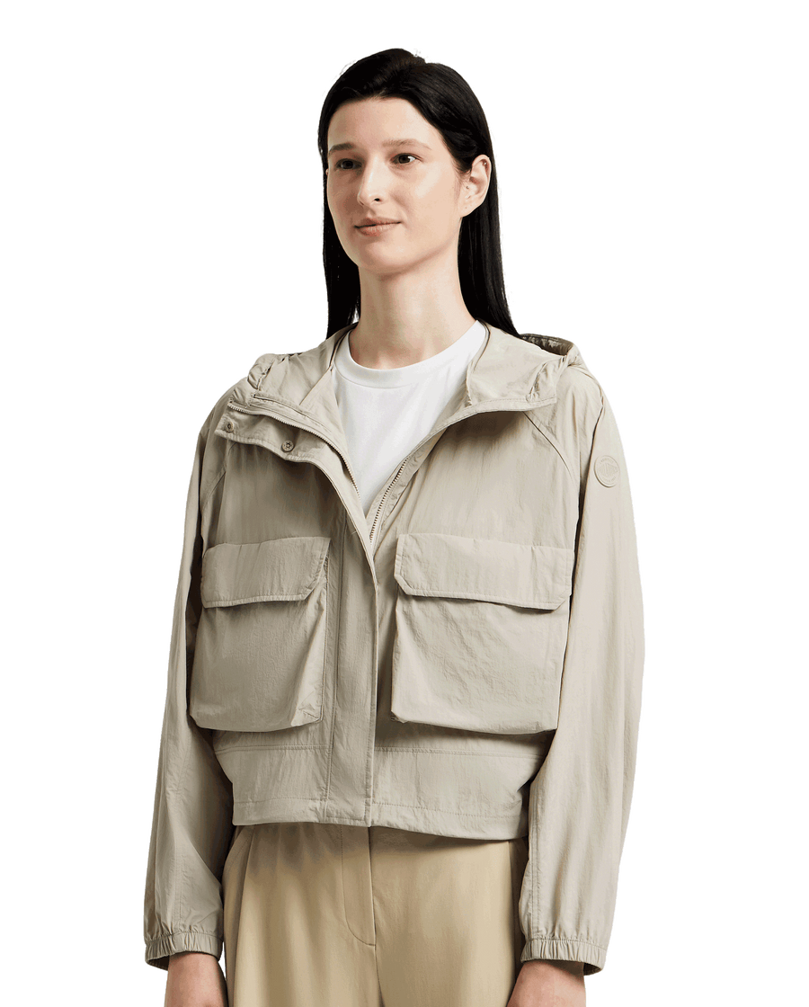 1911536-264 | WOMEN'S CARGO HOODED JACKET | CHALK