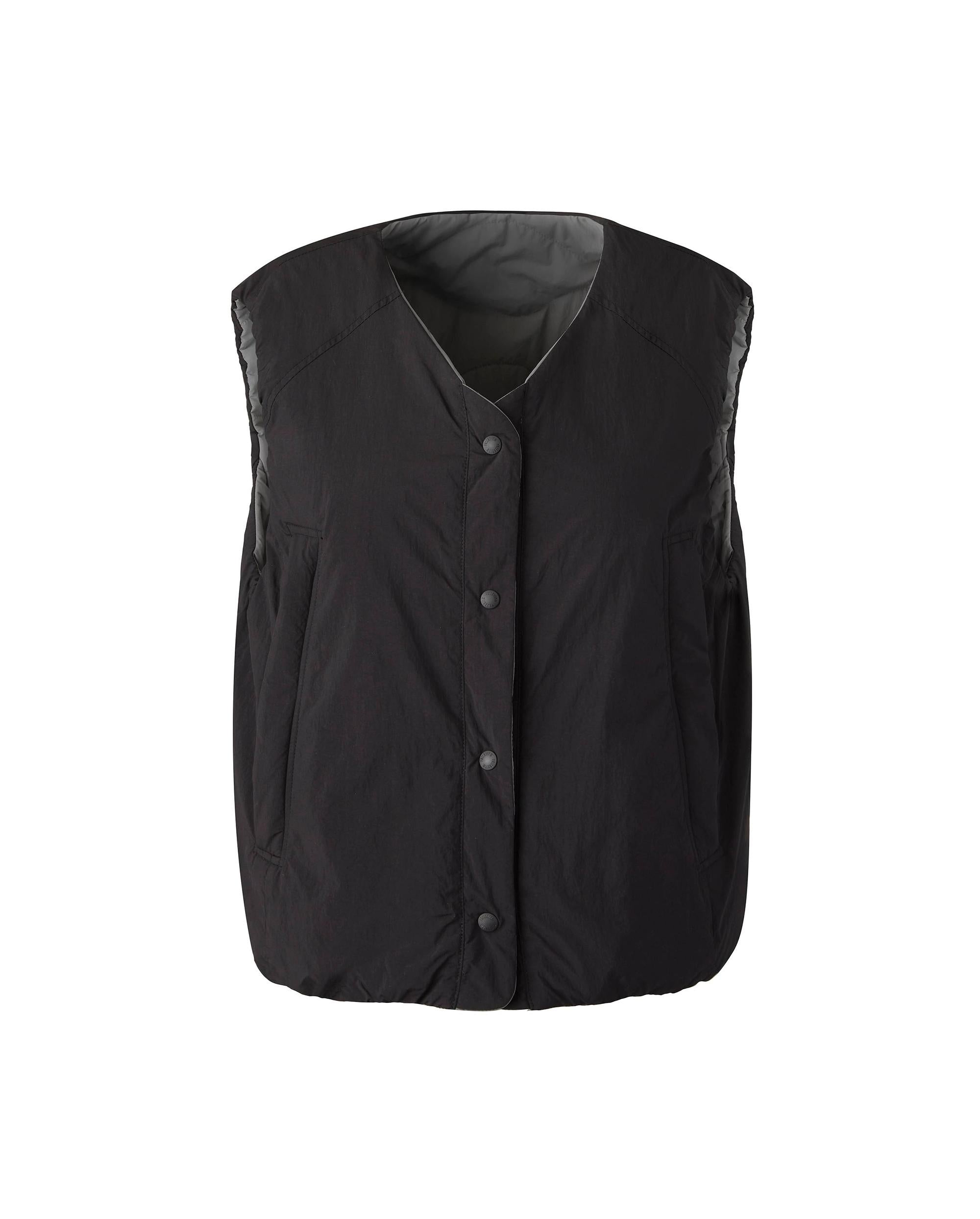1911713-008 | WOMEN'S WATER REPELLENT REVERSIBLE PADDED VEST JAC | BLACK