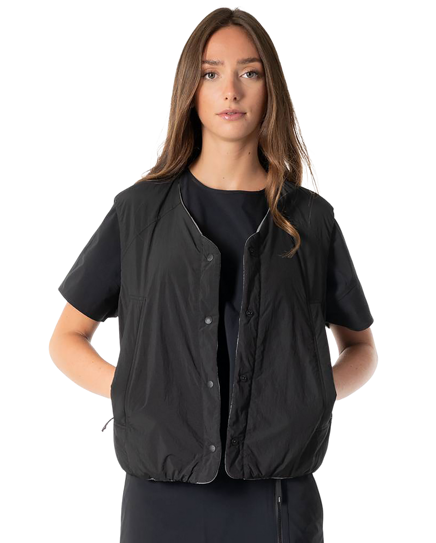 1911713-008 | WOMEN'S WATER REPELLENT REVERSIBLE PADDED VEST JAC | BLACK