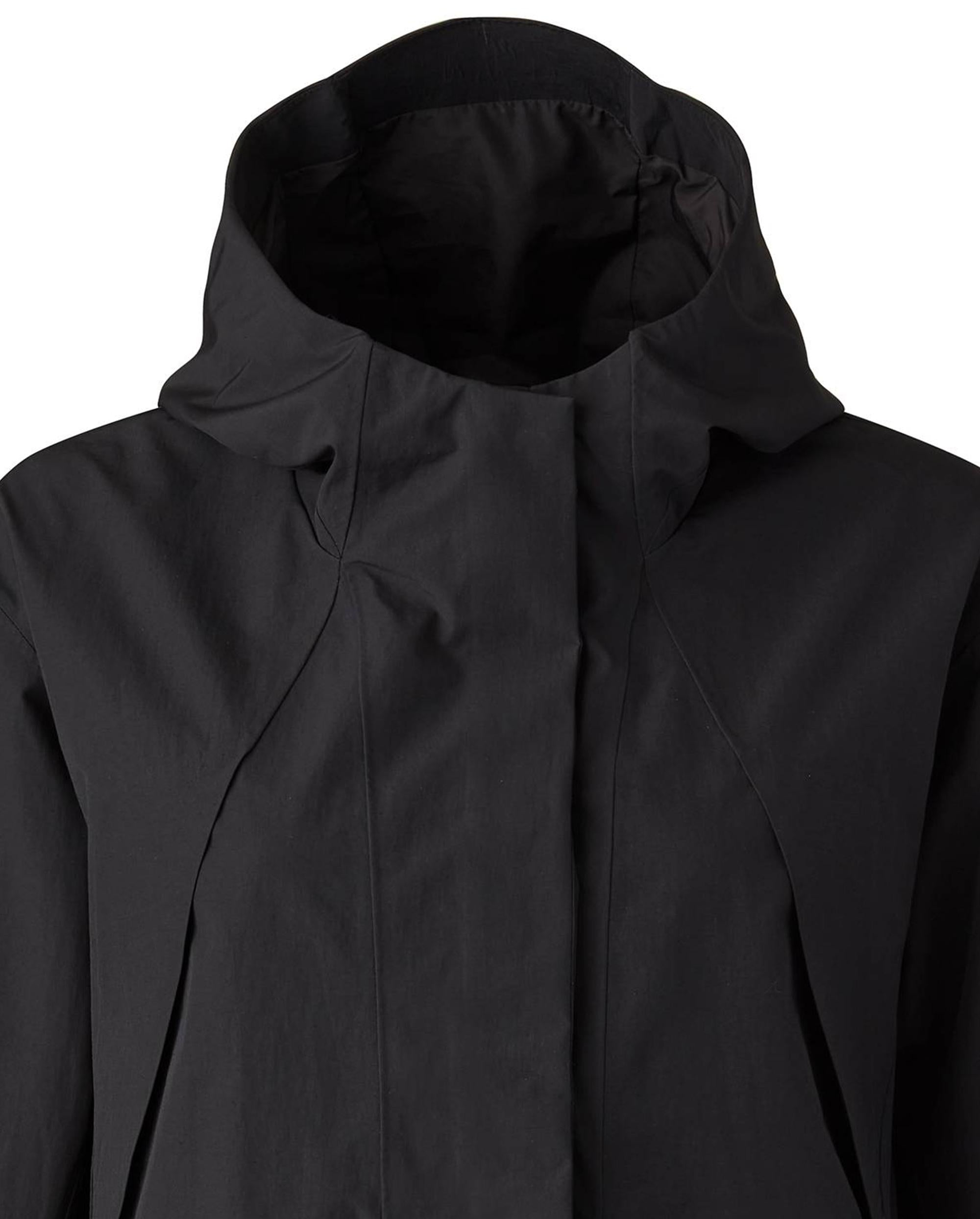 1911714-008 | WOMEN'S WATER REPELLENT WINDBREAKER HOODED JACKET | BLACK