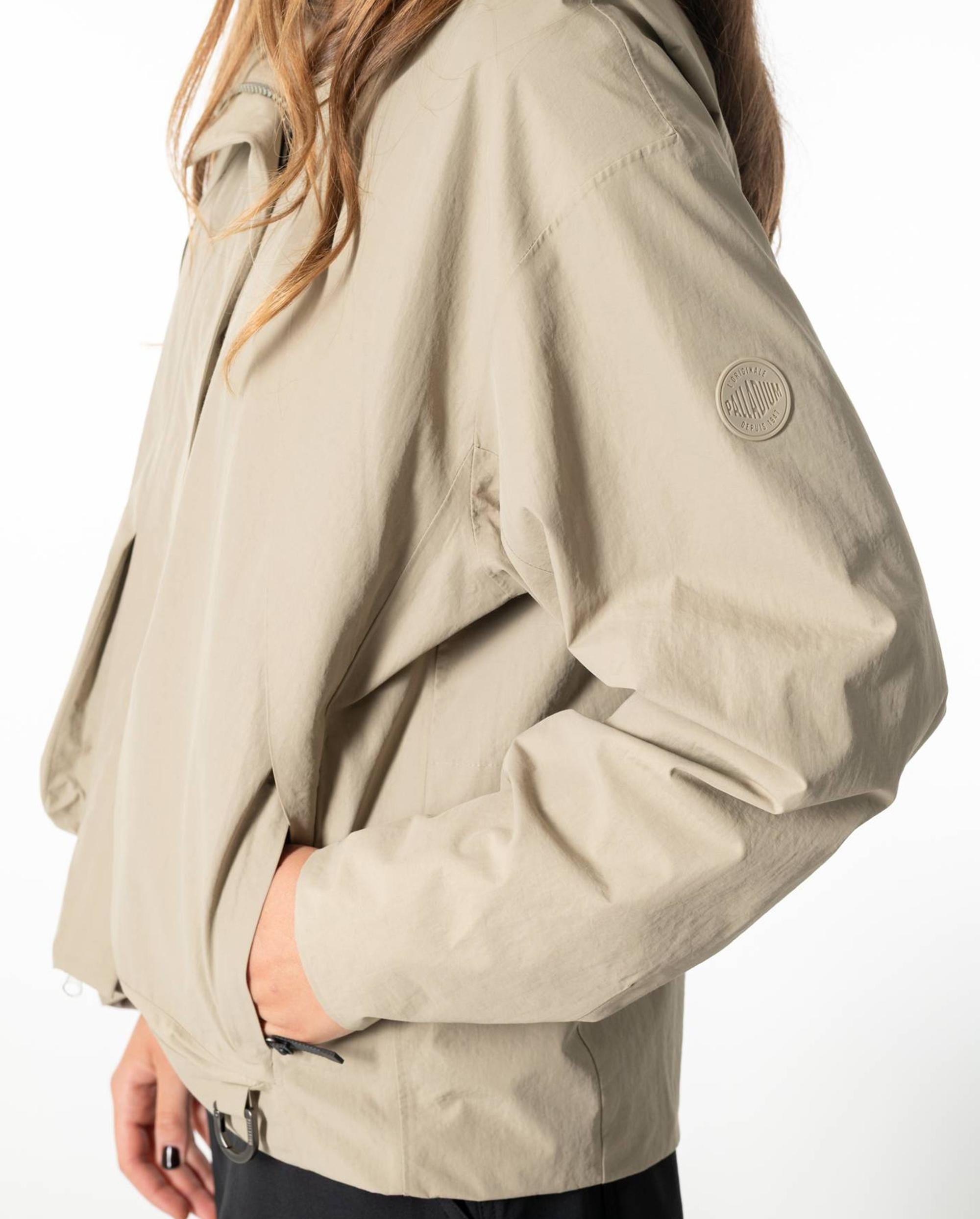 1911714-257 | WOMEN'S WATER REPELLENT WINDBREAKER HOODED JACKET | WARM SAND