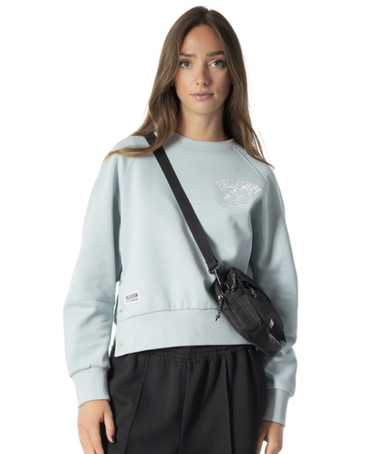 1911721-023 | WOMEN'S EMBROIDERED PALLADIUM THEME LOGO SWEATSHIR | CLOUD GRAY