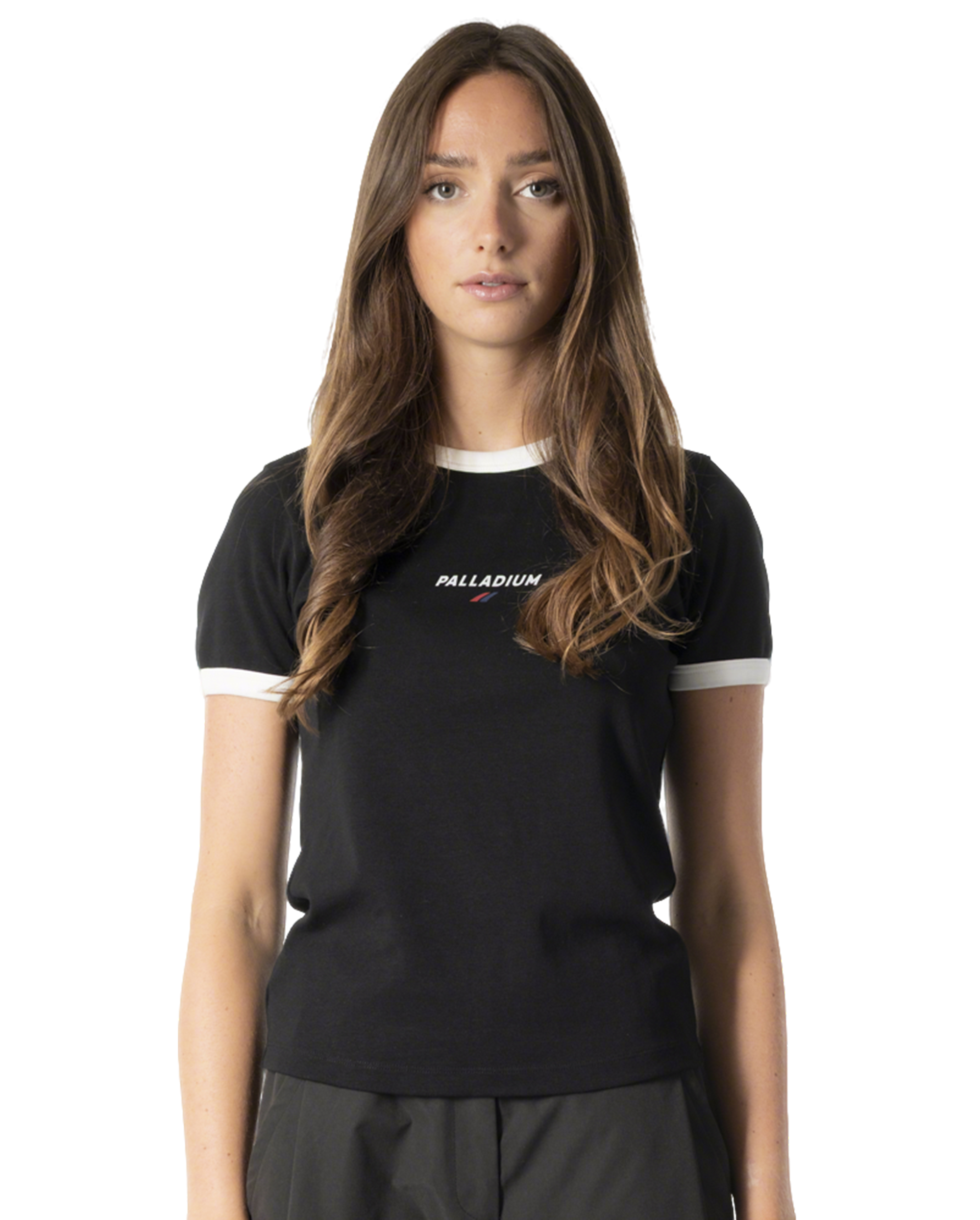 1911723-008 | WOMEN'S PALLADIUM LOGO COLOR BLOCKS T-SHIRT | BLACK