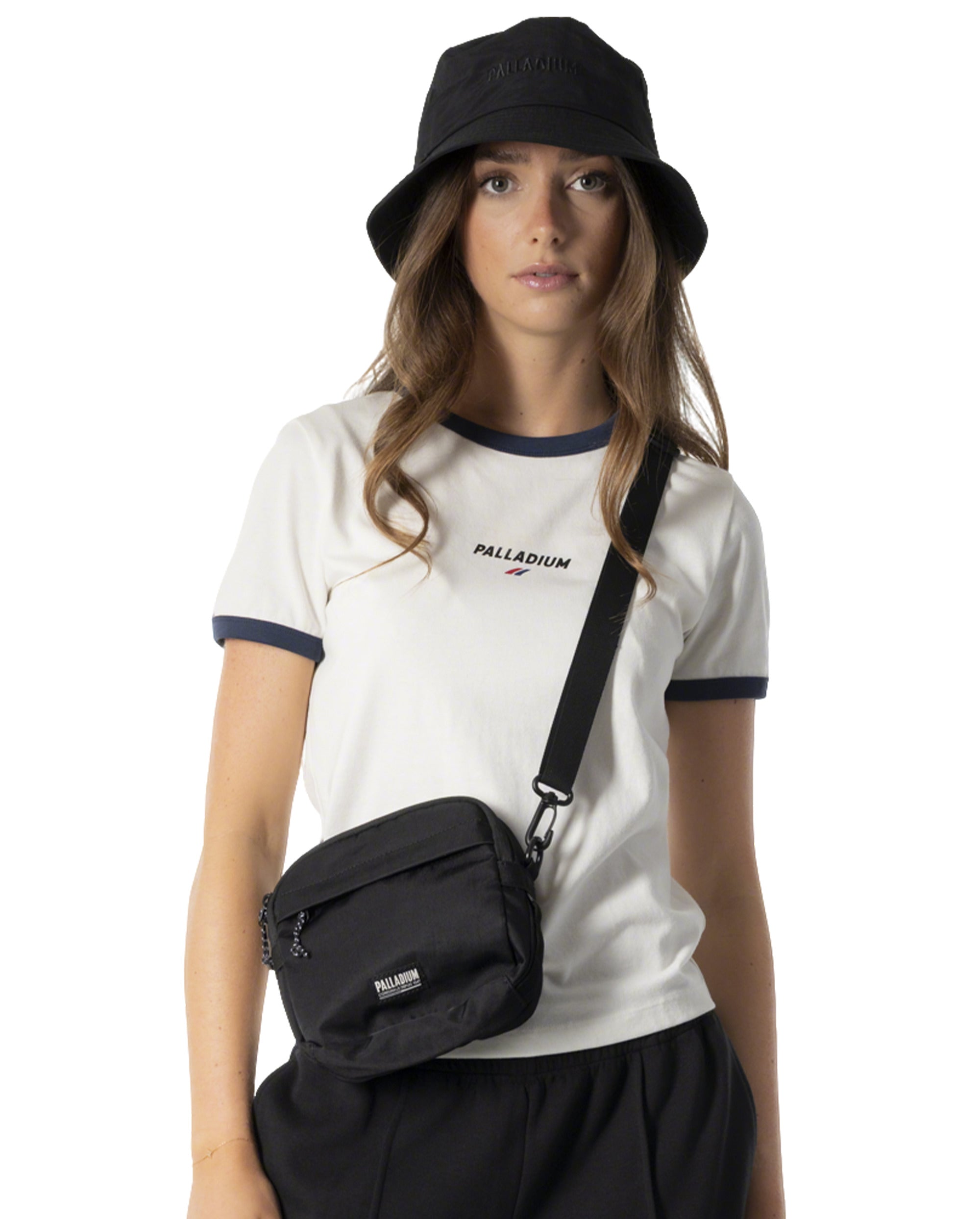 1911723-026 | WOMEN'S PALLADIUM LOGO COLOR BLOCKS T-SHIRT | FRESH GREY