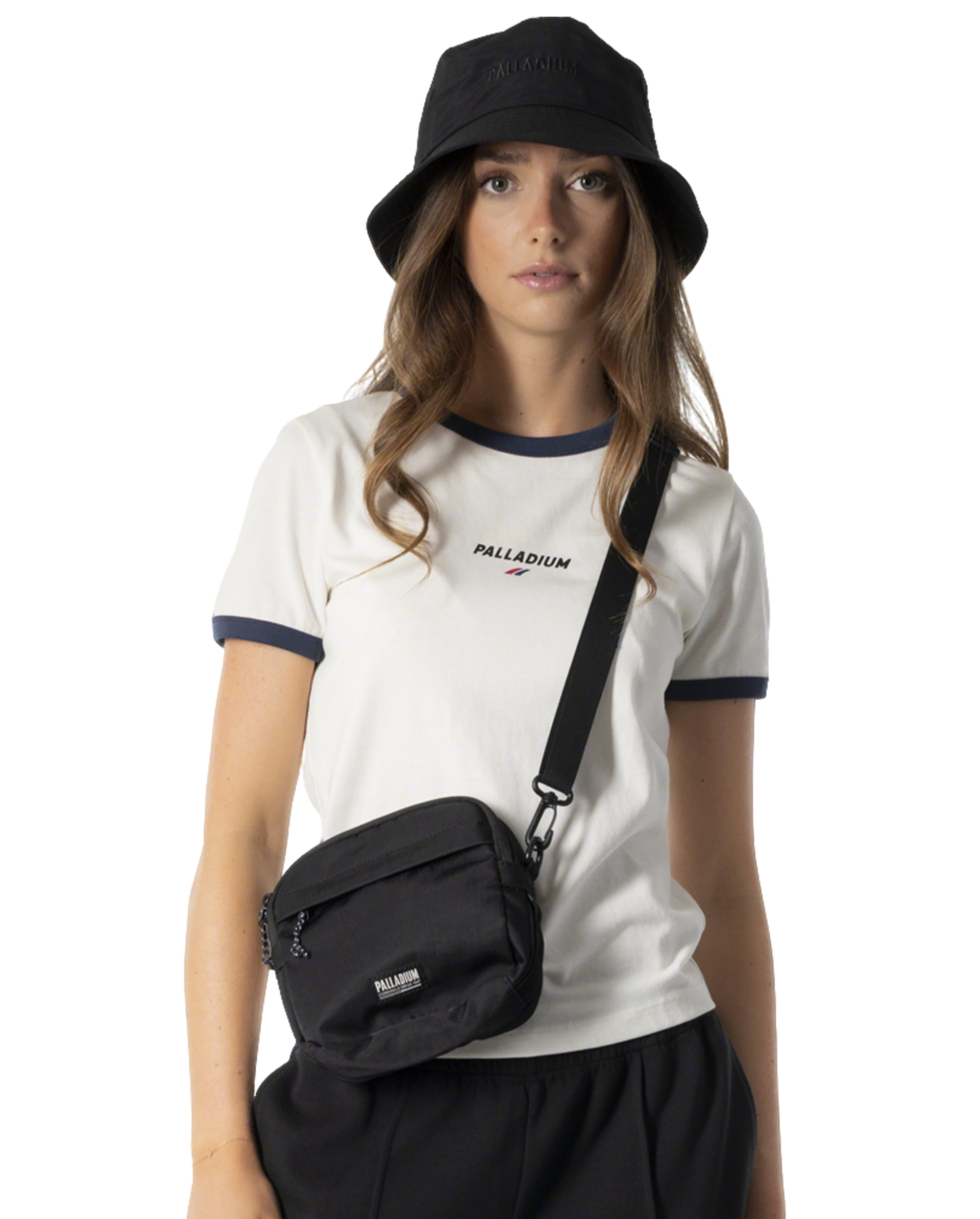 1911723-026 | WOMEN'S PALLADIUM LOGO COLOR BLOCKS T-SHIRT | FRESH GREY