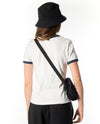 1911723-026 | WOMEN'S PALLADIUM LOGO COLOR BLOCKS T-SHIRT | FRESH GREY