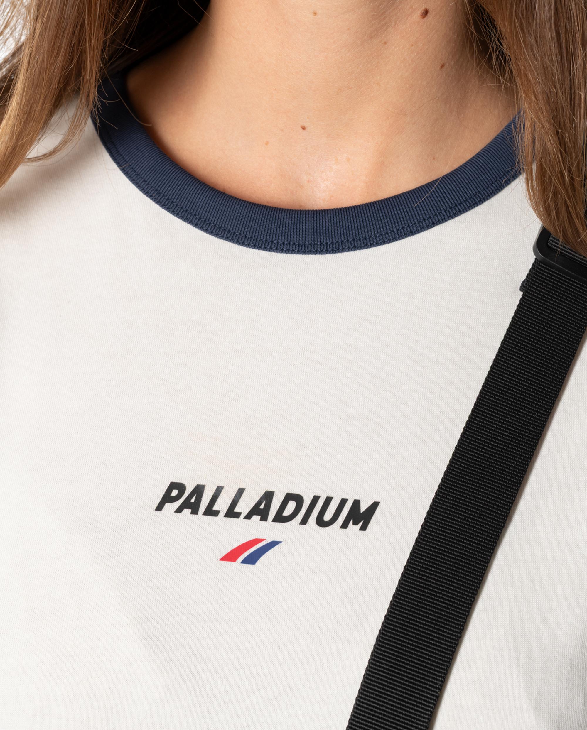 1911723-026 | WOMEN'S PALLADIUM LOGO COLOR BLOCKS T-SHIRT | FRESH GREY