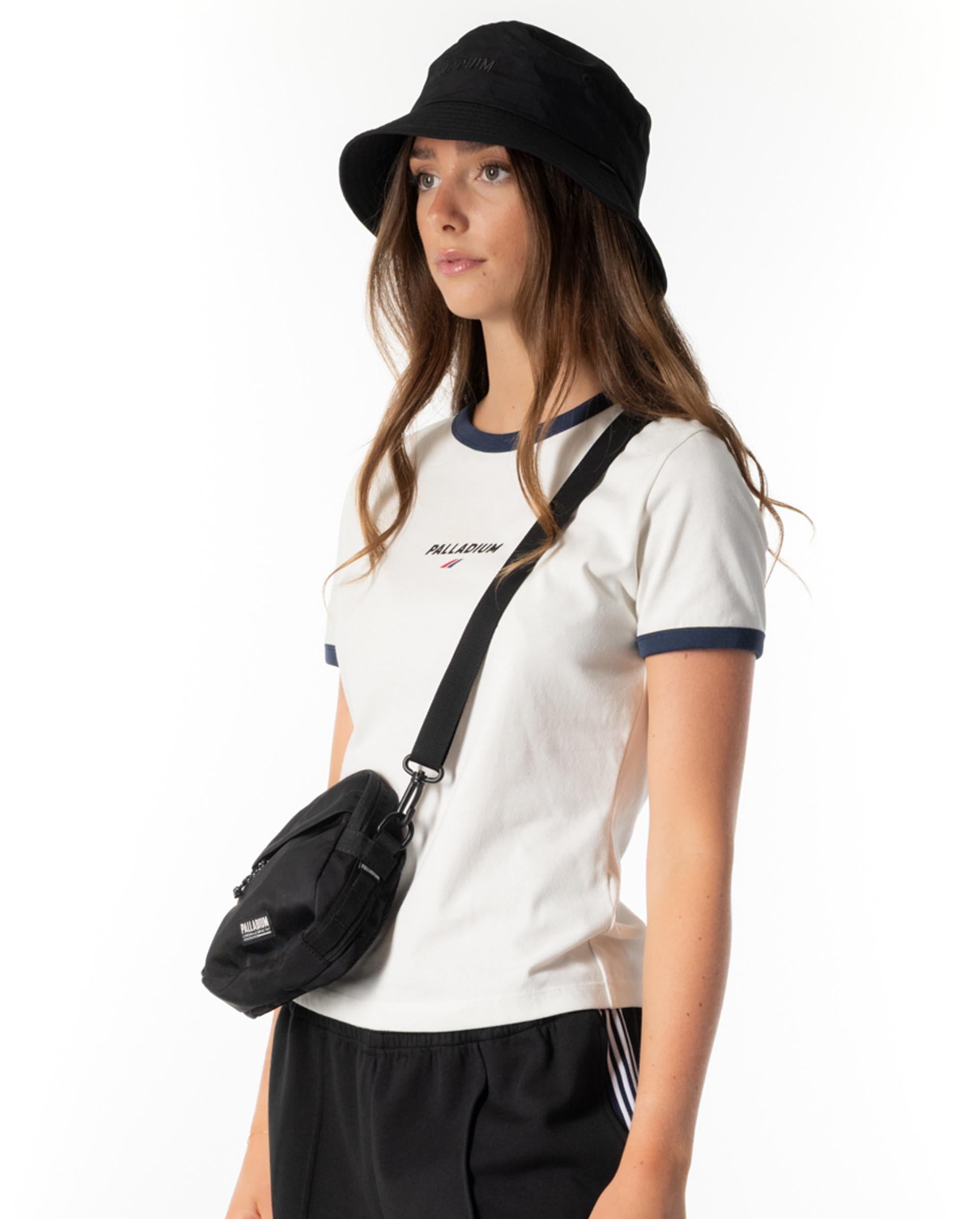 1911723-026 | WOMEN'S PALLADIUM LOGO COLOR BLOCKS T-SHIRT | FRESH GREY