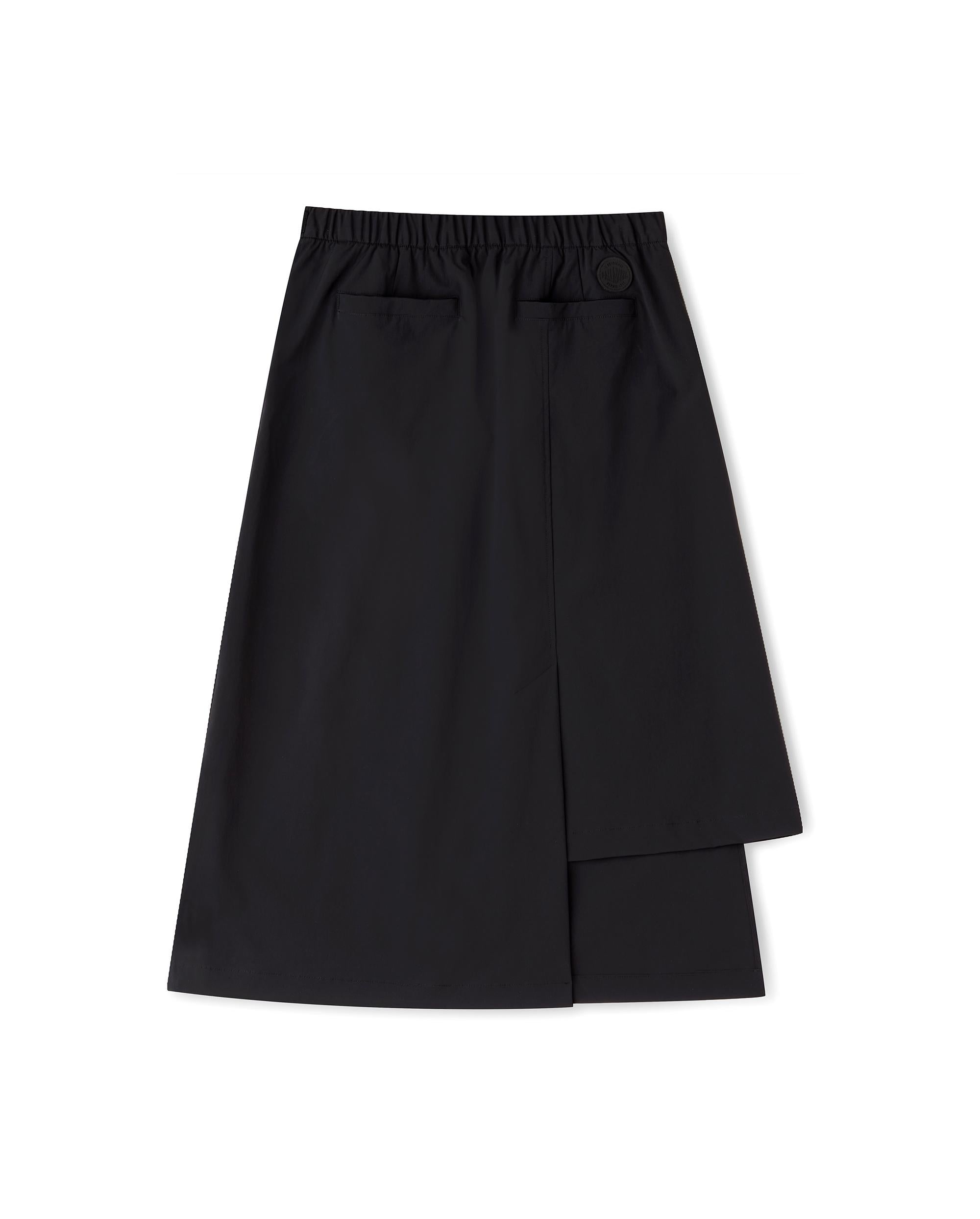 1911737-008 | WOMEN'S CARGO IRREGULAR LAYERED MIDI SKIRT | BLACK