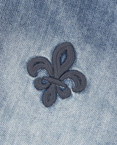 1911914-040 | WOMEN'S IRIS LOGO LOOSE FIT WASHED DENIM JACKET | LEAD