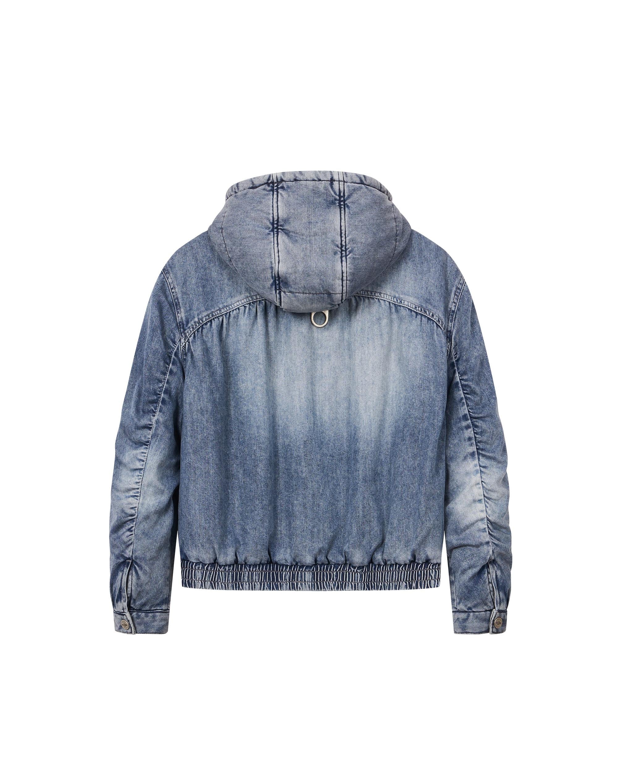 1911914-040 | WOMEN'S IRIS LOGO LOOSE FIT WASHED DENIM JACKET | LEAD