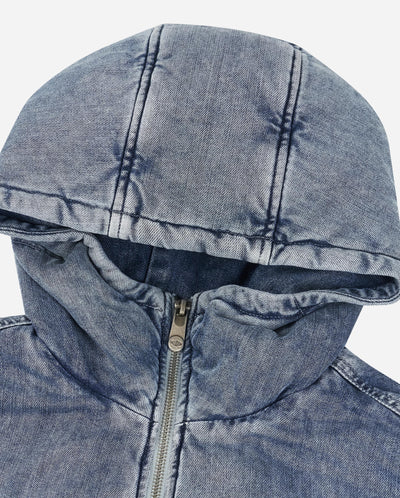 1911914-040 | WOMEN'S IRIS LOGO LOOSE FIT WASHED DENIM JACKET | LEAD