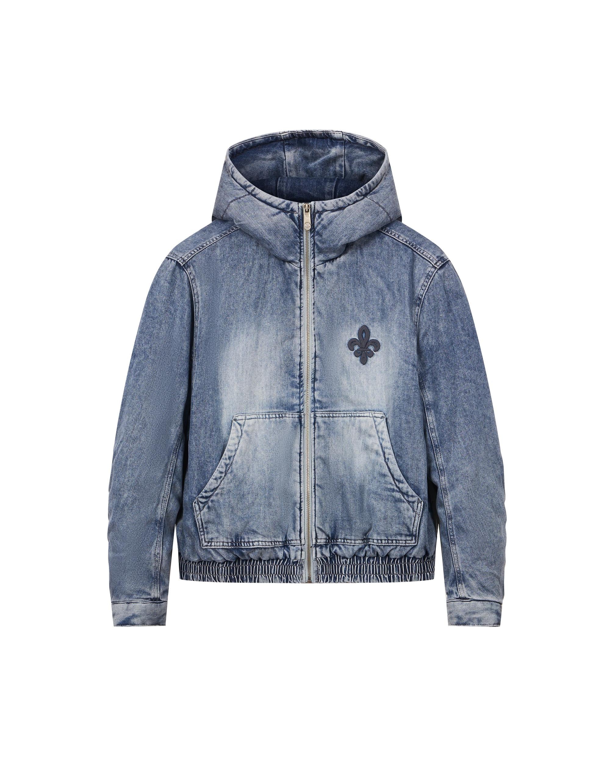 1911914-040 | WOMEN'S IRIS LOGO LOOSE FIT WASHED DENIM JACKET | LEAD