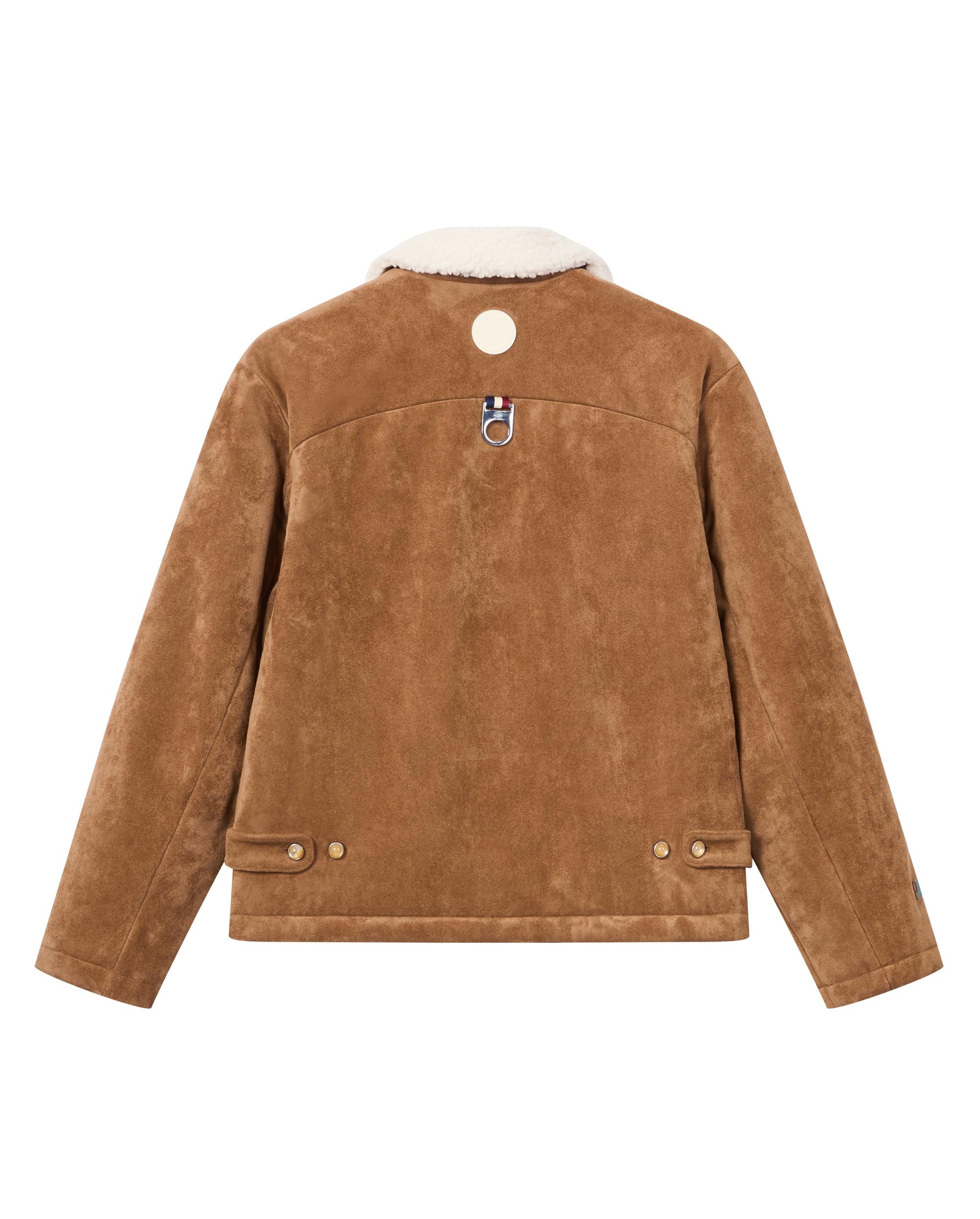 1911915-238 | WOMEN'S IRIS LOGO FAUX SUEDE FLEECE COLLAR JACKET | DACHSHUND