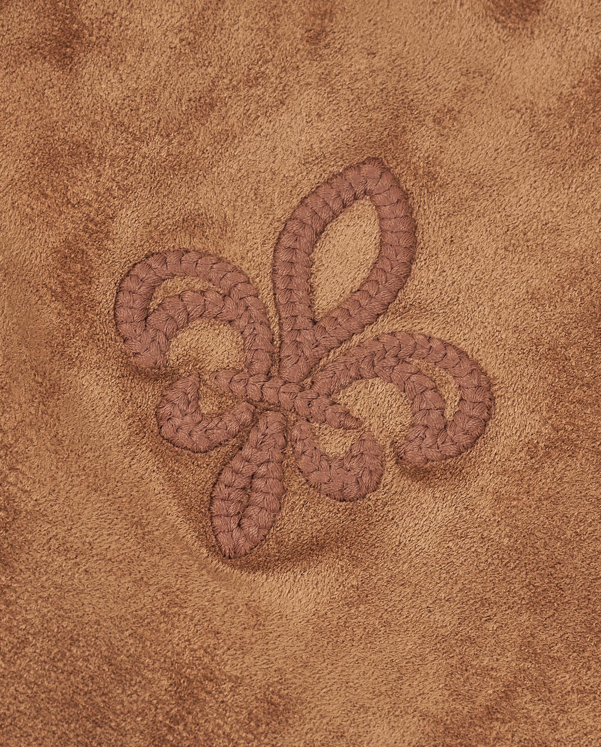 1911915-238 | WOMEN'S IRIS LOGO FAUX SUEDE FLEECE COLLAR JACKET | DACHSHUND