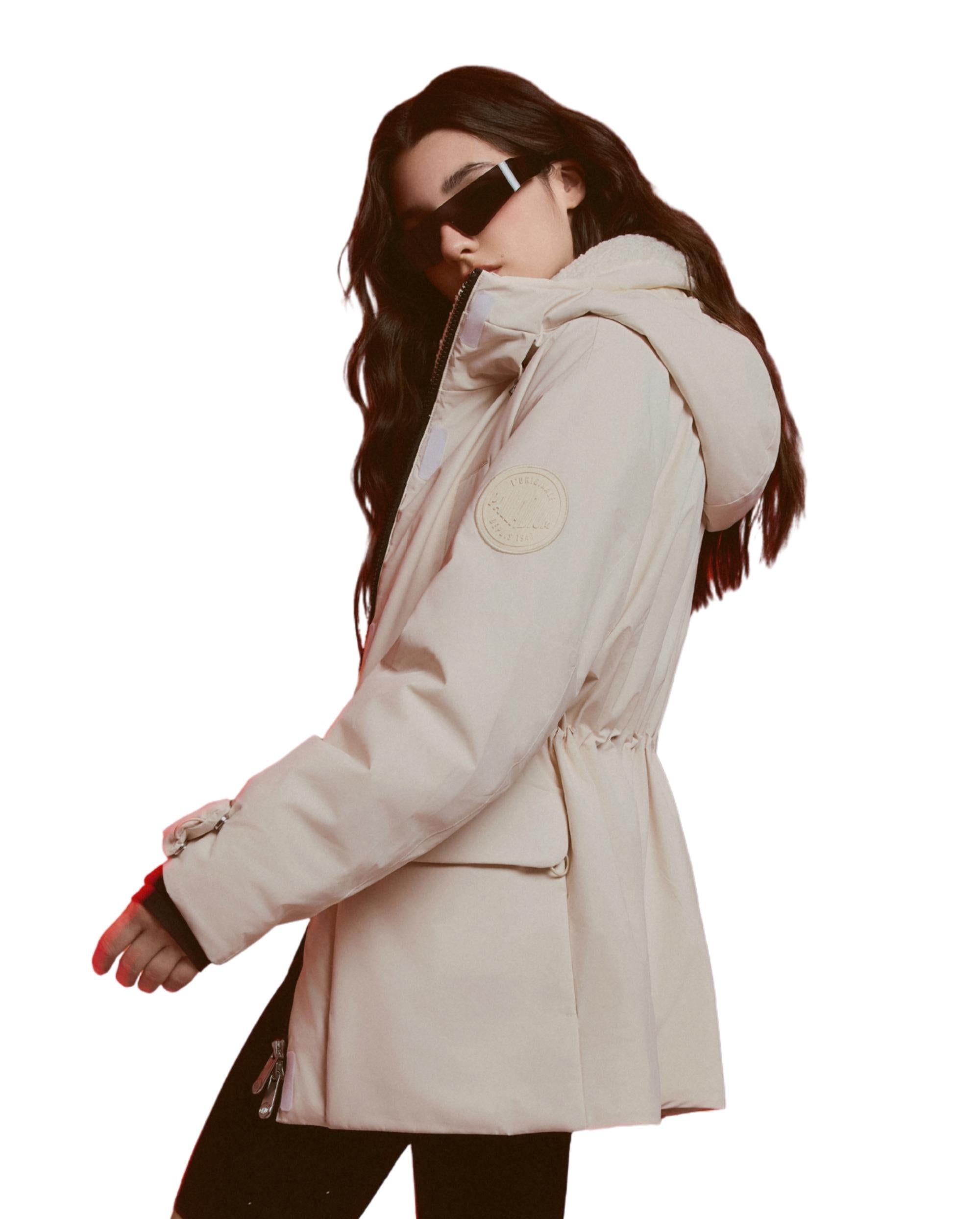 1911917-244 | WOMEN'S LOOSE FIT CARGO HOODED JACKET | WHITECAP GRAY