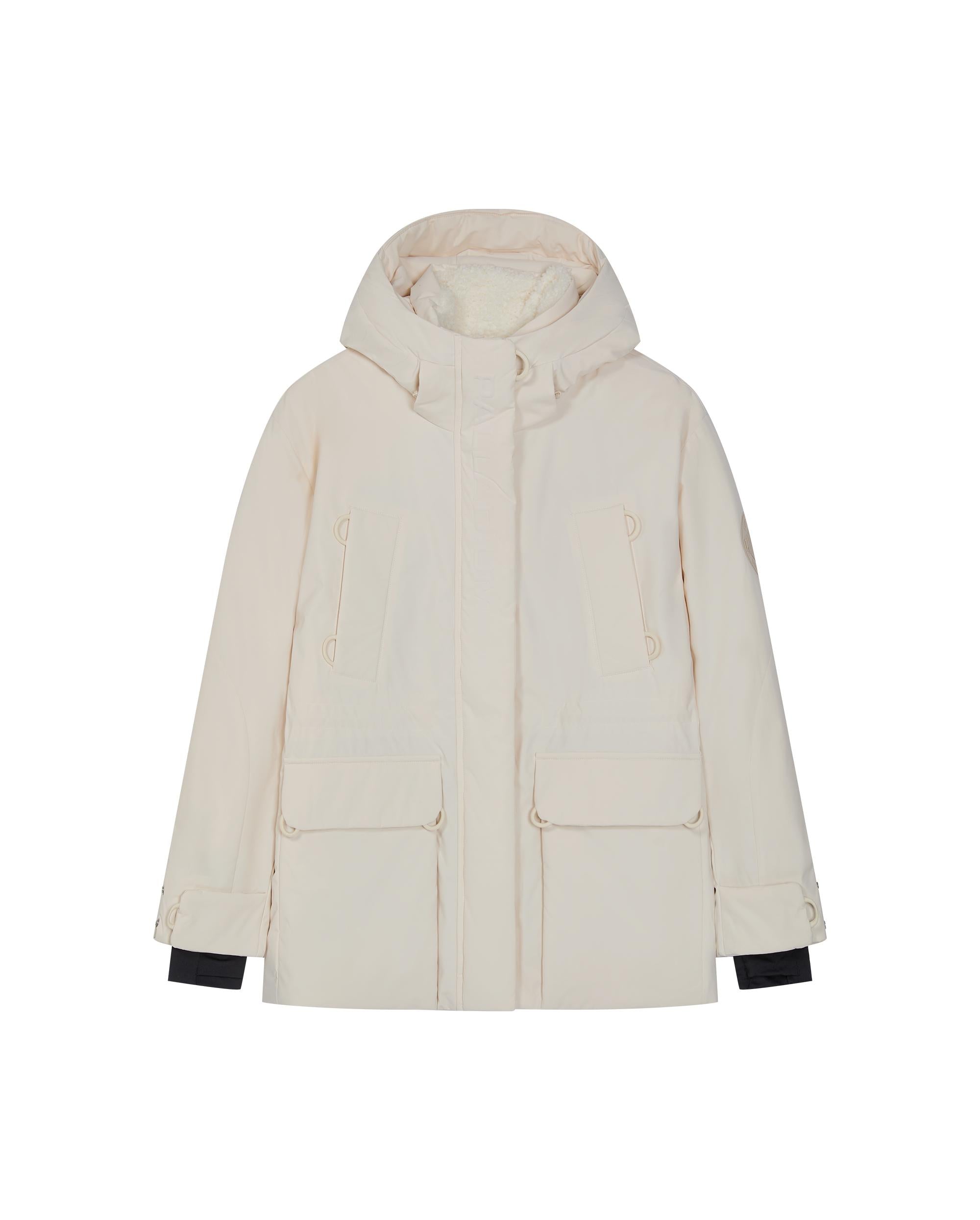 1911917-244 | WOMEN'S LOOSE FIT CARGO HOODED JACKET | WHITECAP GRAY