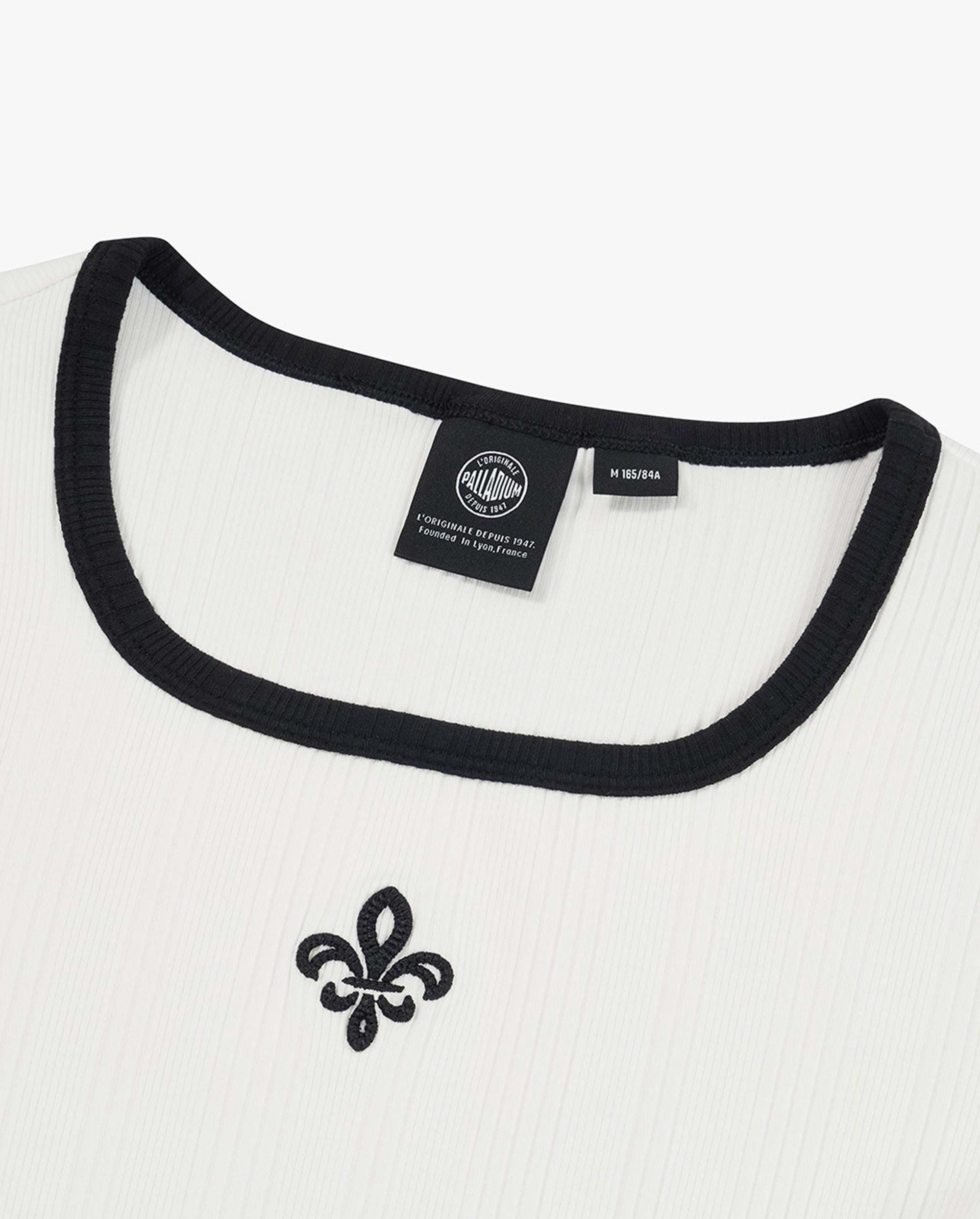 1911927-262 | WOMEN'S IRIS LOGO U-NECK LONG SLEEVES TOP | MARSHMALLOW