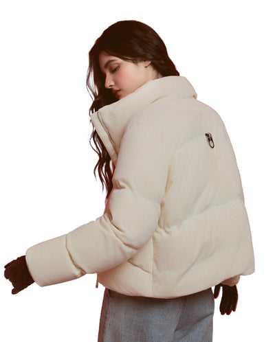 1911933-232 | WOMEN'S IRIS LOGO CORDUROY DOWN JACKET | VANILLA ICE