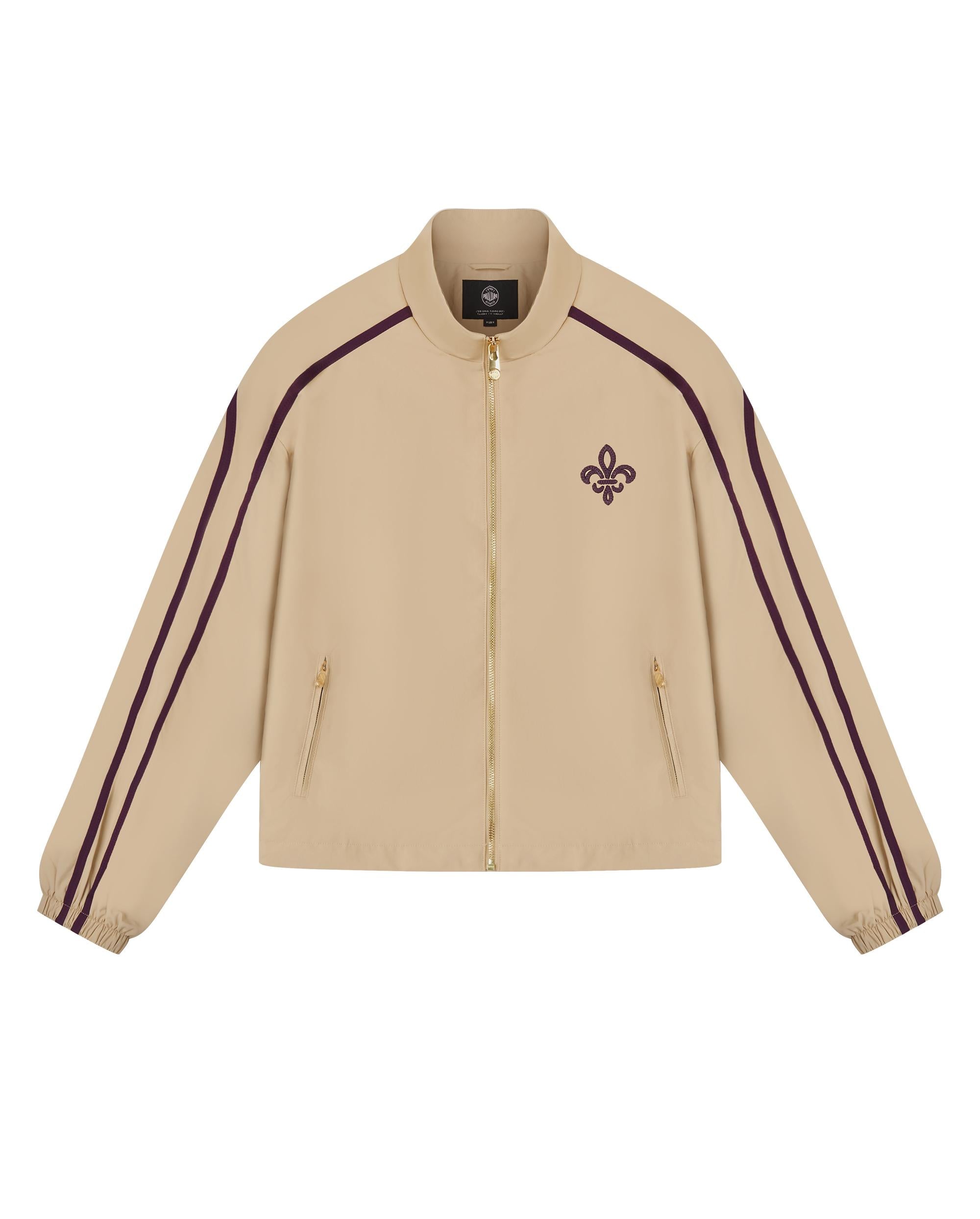 1911943-158 | WOMEN'S IRIS LOGO SIDE STRIPES LOOSE FIT JACKET | MILK TEA