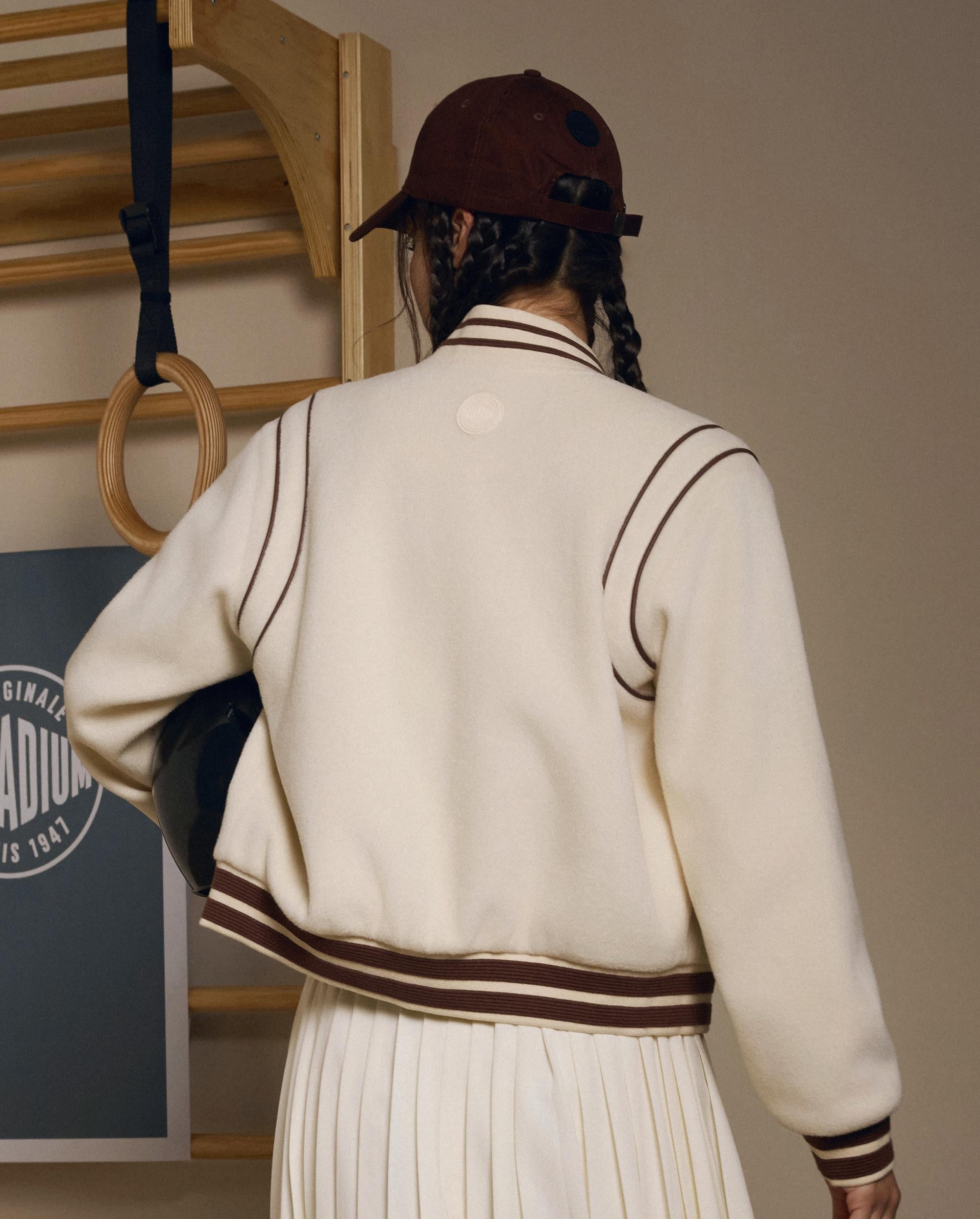 1911948-232 | WOMEN'S IRIS LOGO BRUSHED COLOR BLOCKS JACKET | VANILLA ICE